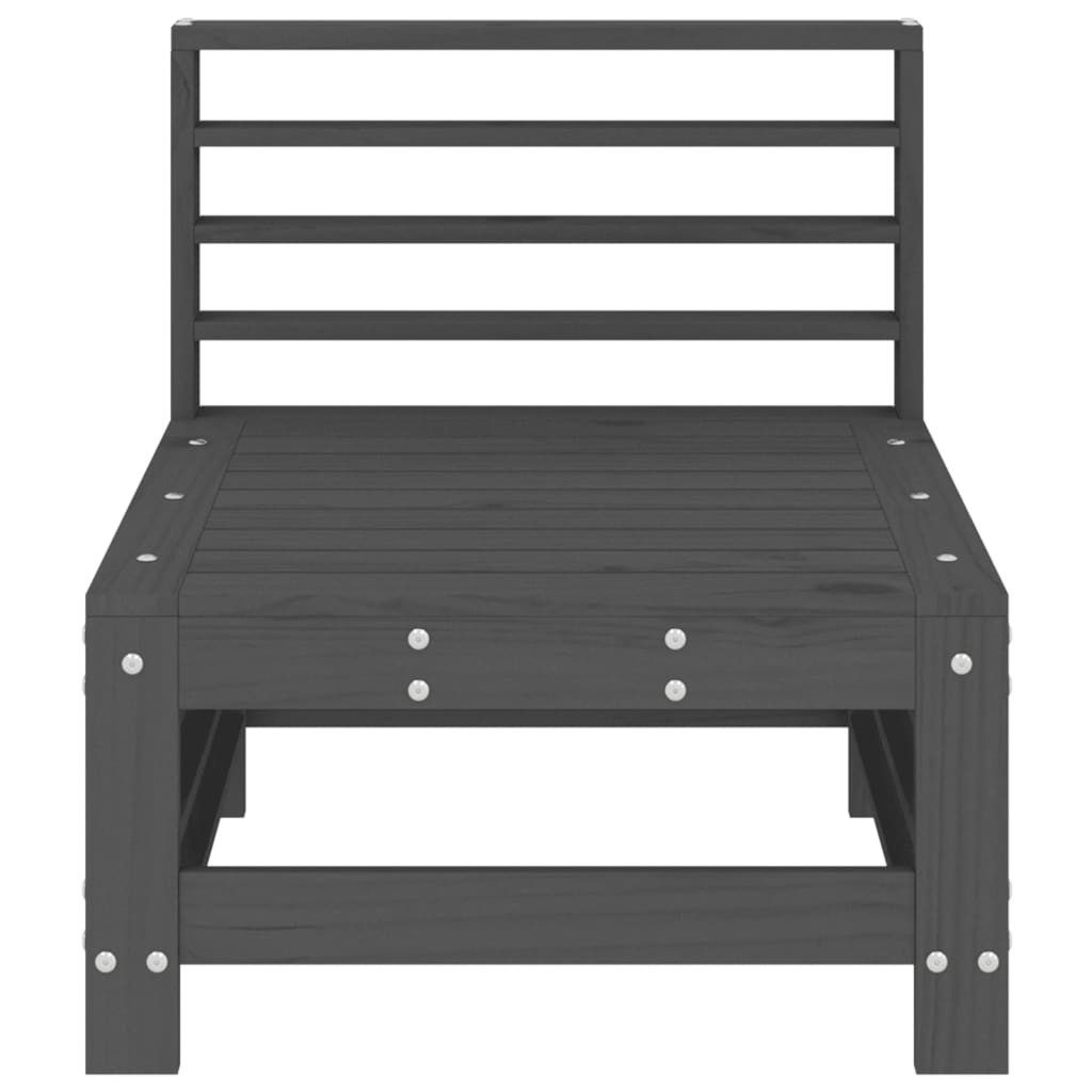 vidaXL Sofaelement Garten-Mittelsofa Grau Massivholz Kiefer günstig online kaufen