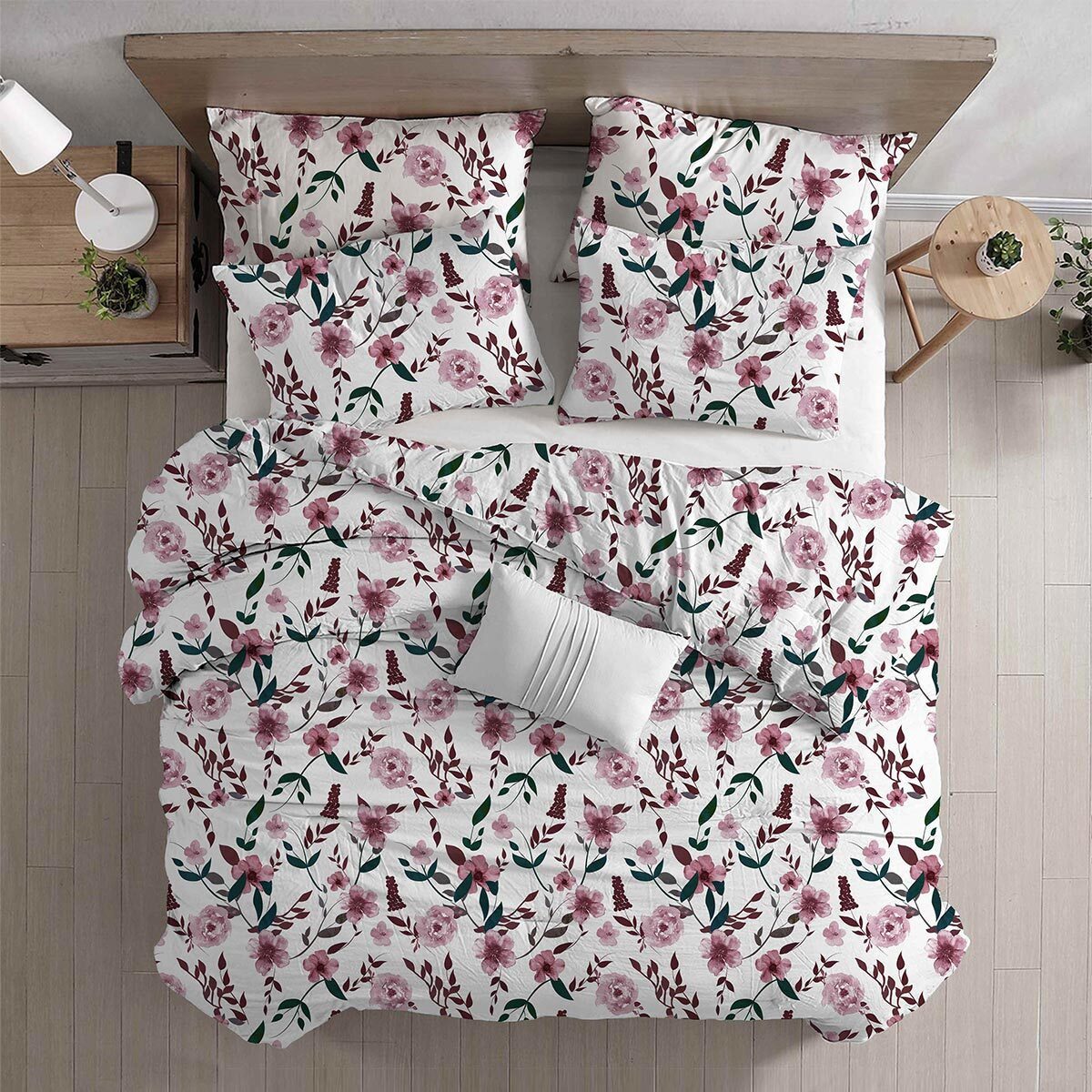 TRAUMSCHLAF Bettwäsche Soft Blossom, Mako Satin, 2 teilig, florales Design in harmonischen Farben
