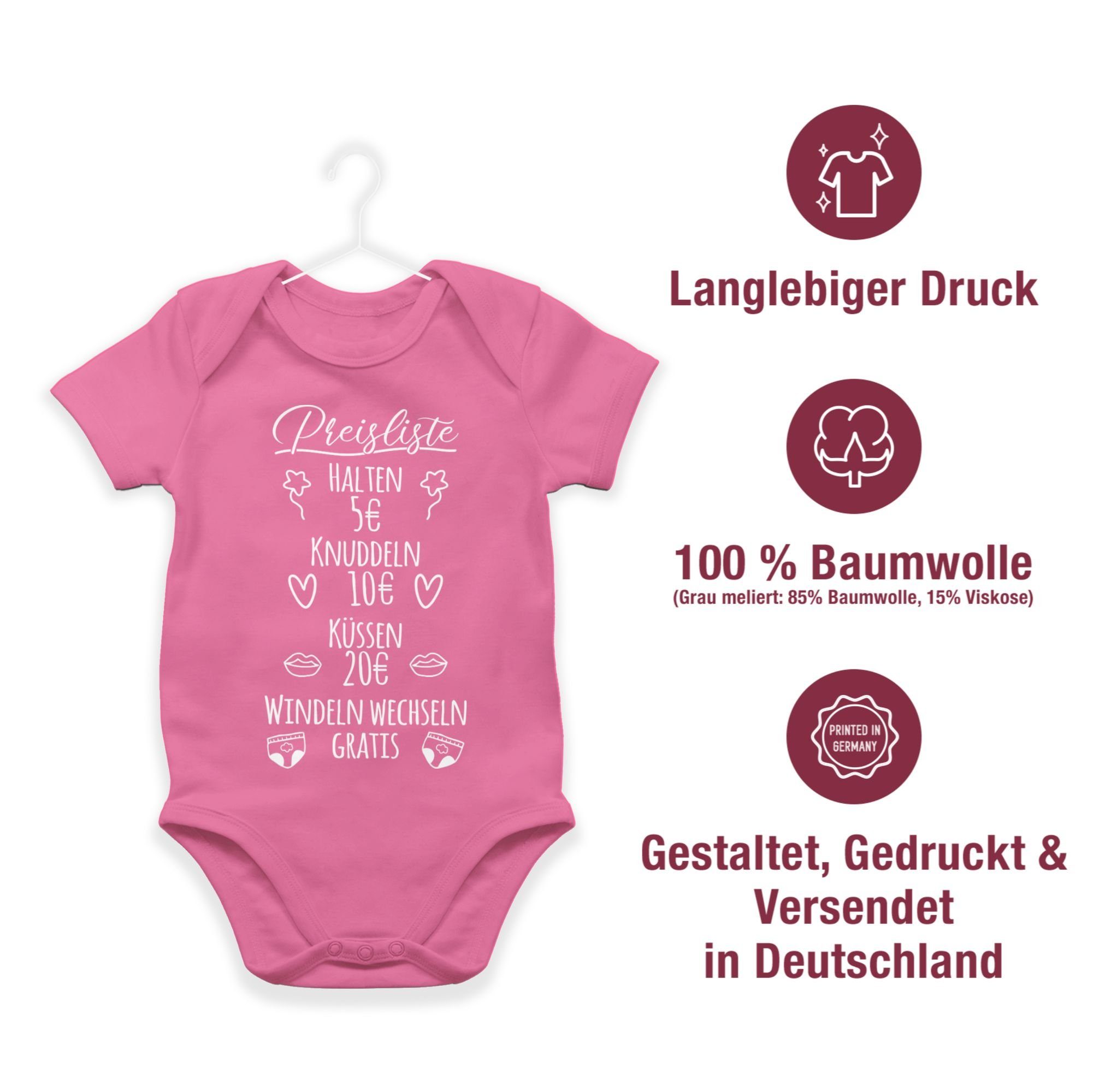 Baby Shirtbody Baby Shirtracer Preisliste Sprüche 1 Pink