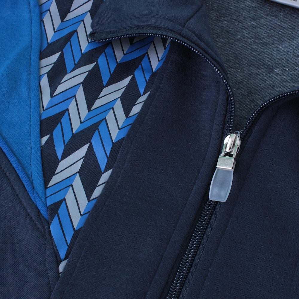 Herbold Sportswear Trainingsanzug Herren Freizeitanzug Hausanzug mit Kontrasteinsatz (2-tlg), auch in Kurzgrößen, mit Reißverschluss-Taschen und Biesennaht