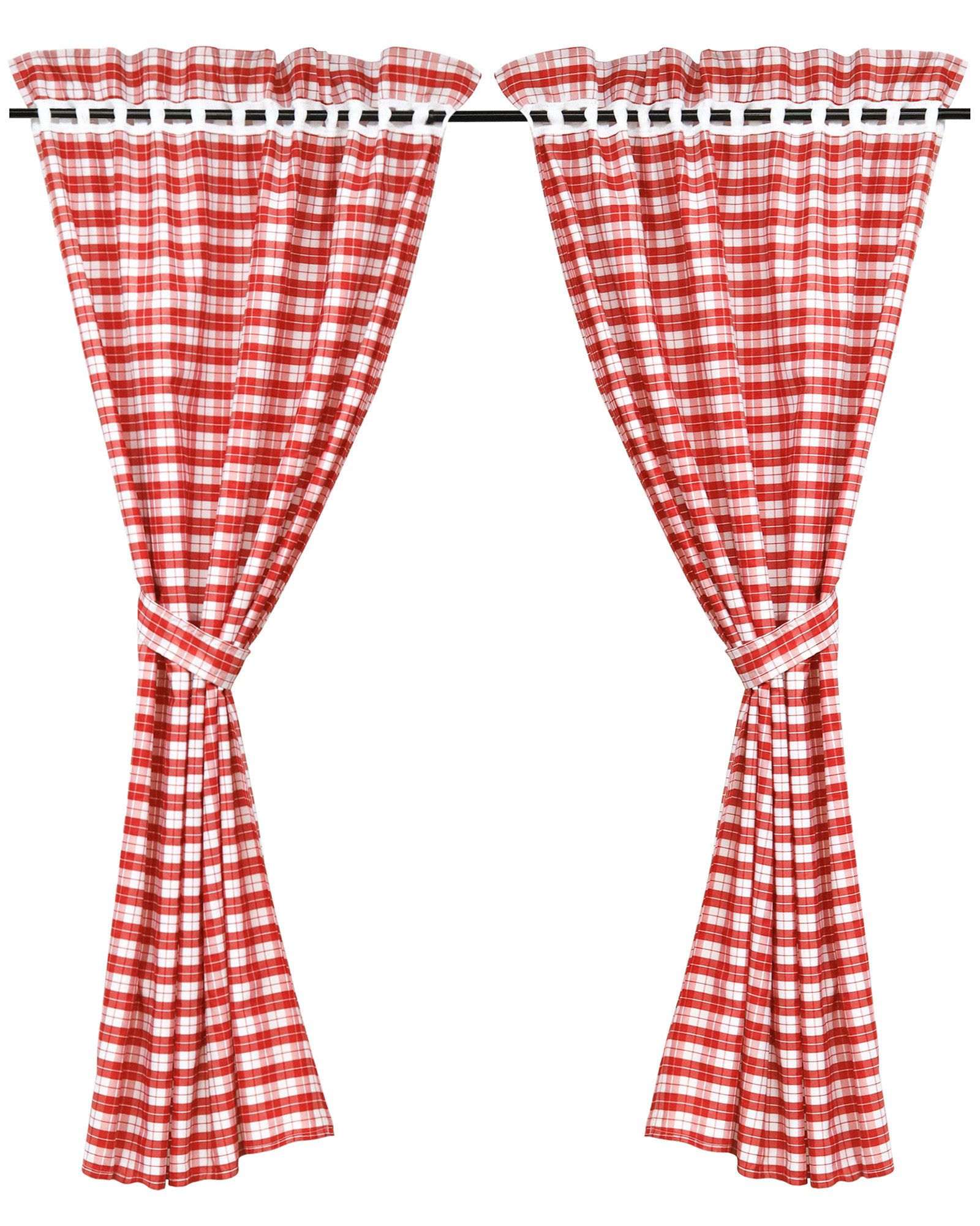 Joyswahl Vorhang (2 St), Stangendurchzug, blickdicht, 4-TLG. Set Karo-Muste günstig online kaufen