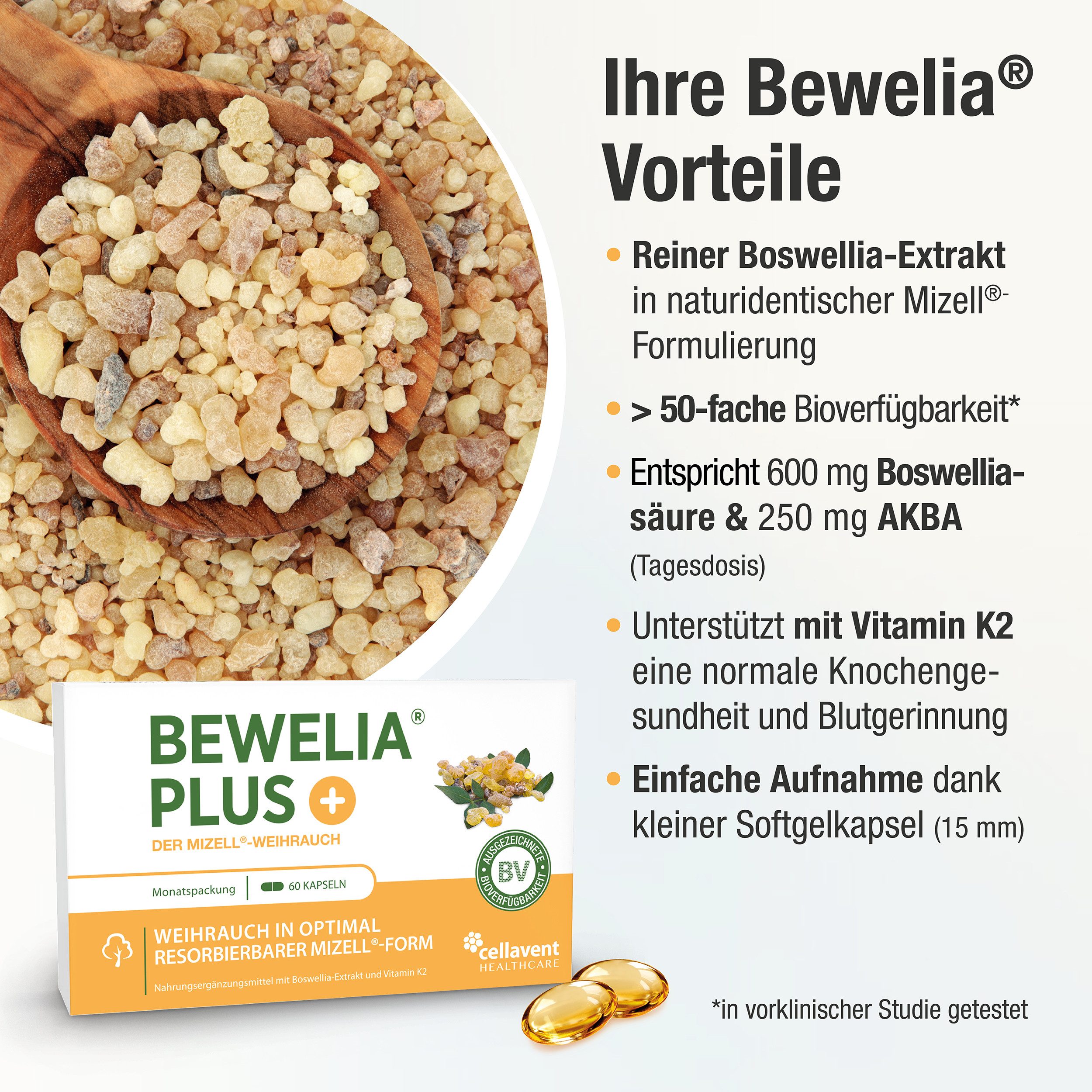 Cellavent Healthcare Mizell Weihrauch Kapseln - Bewelia PLUS Kapseln