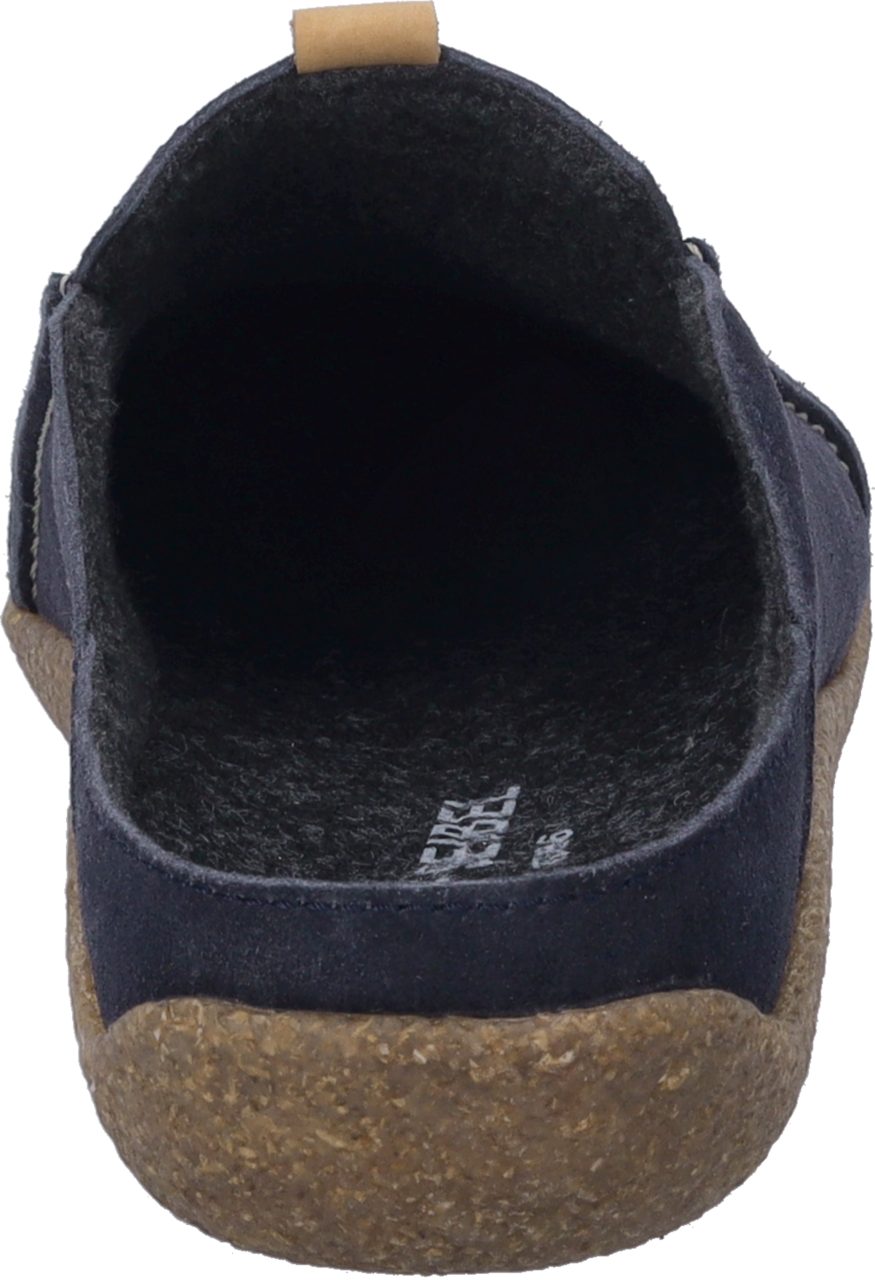 Josef Seibel Vince 02 Hausschuh Schlupfschuh mit Kontrastbesatz und Logoprägung, H-Weite