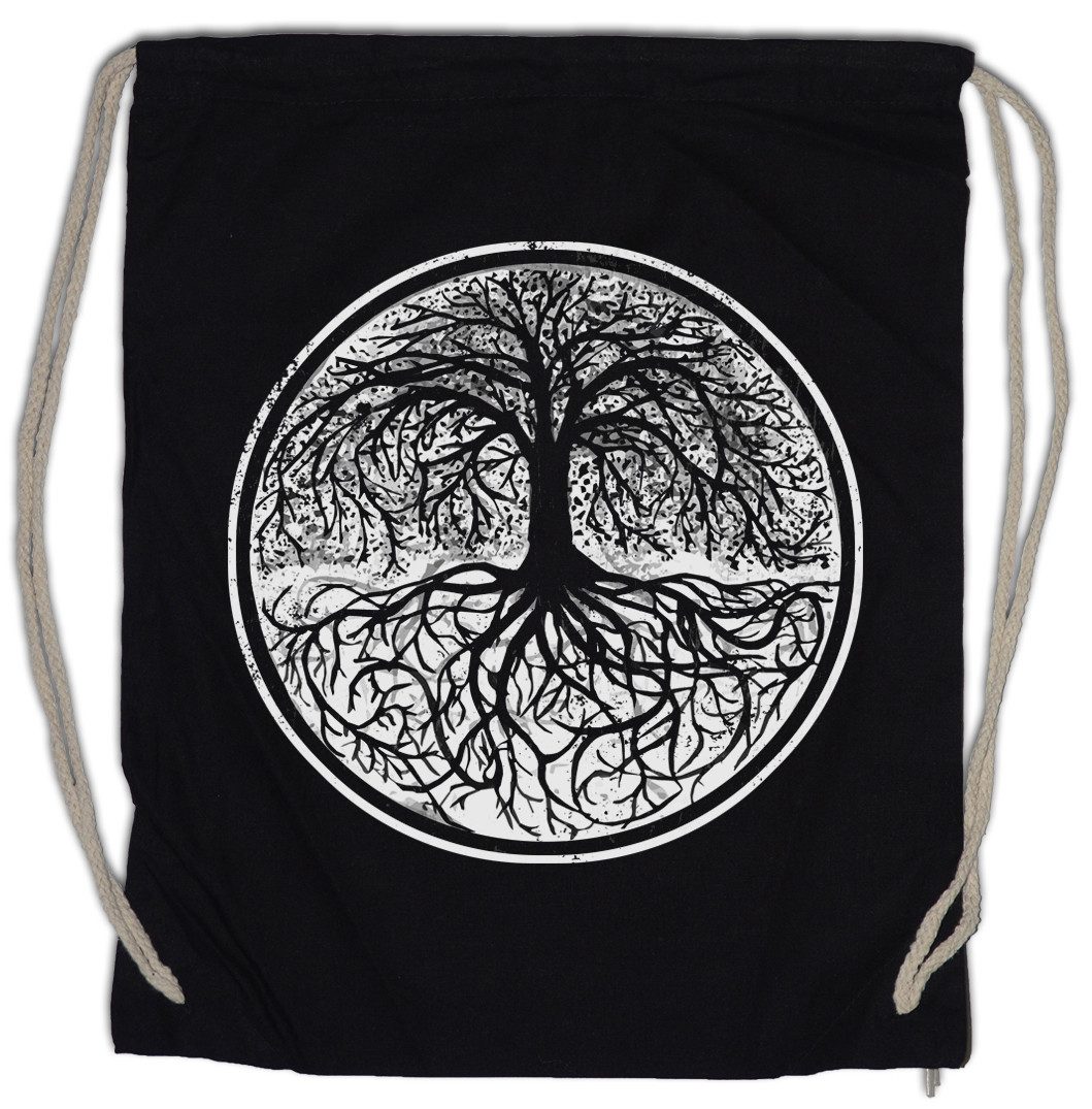 Turnbeutel Yggdrasil Tree Logo II Black & White Turnbeutel Tree Tyr Celtic