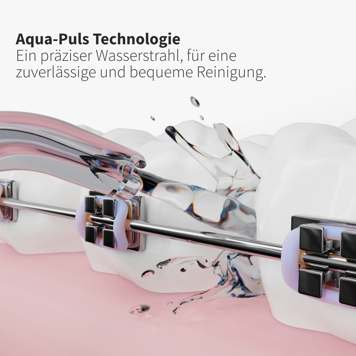 Zahnheld Aufsteckbürsten Zahndusche Ersatzdüsen Basic - für Zahnheld Munddusche Aquadent, 3 Stück, Schwarz, im 3er, 6er oder 9er Set, Zahnpflege Set, Water Flosser, effektive Reinigung Zahnzwischenräume, für Munddusche