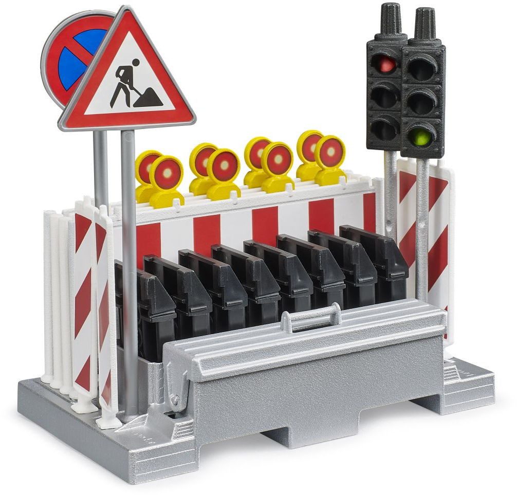 Bruder® Spielzeug-Auto Zubehör Baustelle Verkehrssicherung mit Ampel 62009