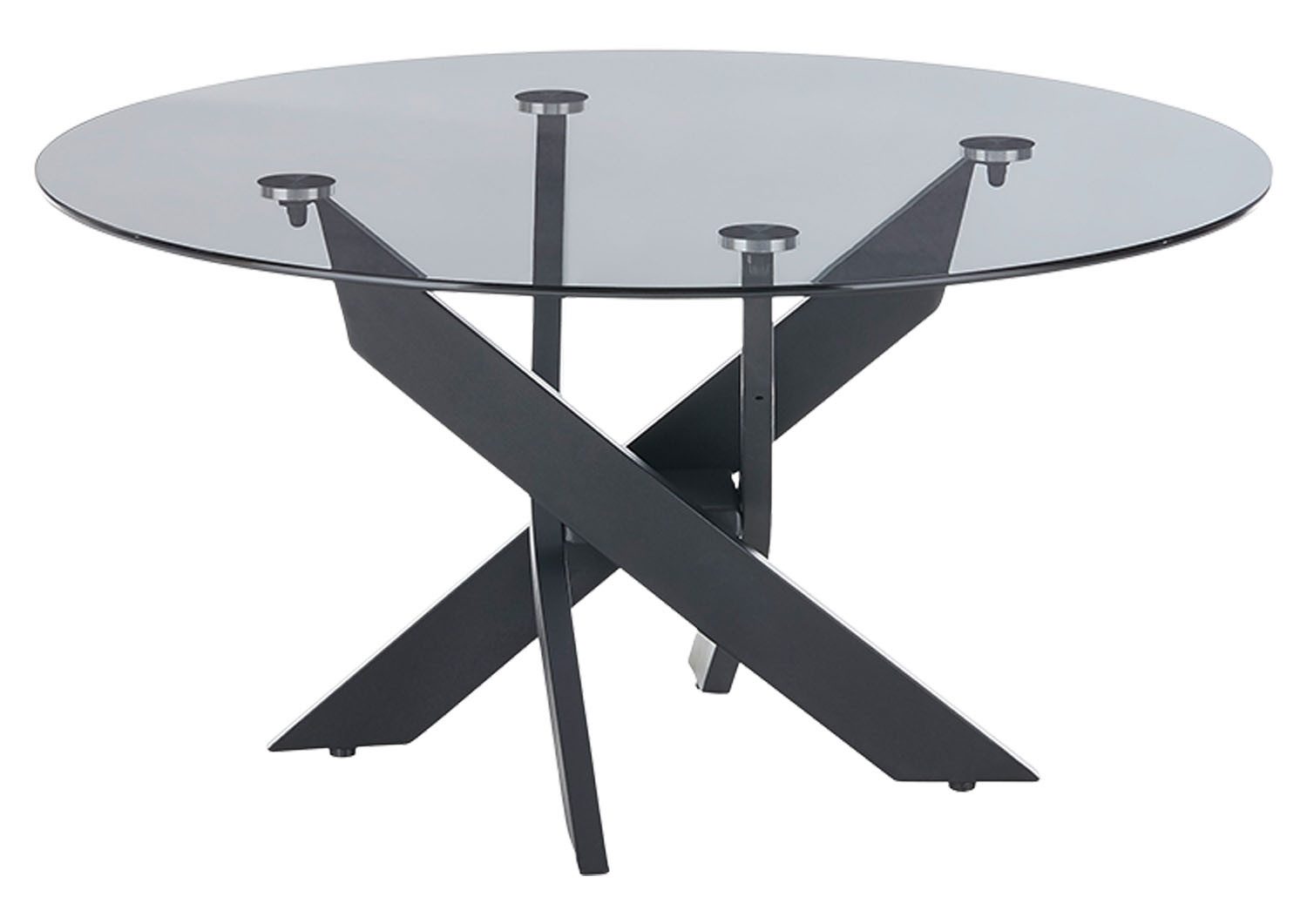 MCA furniture Couchtisch KOPENHAGEN, Ø 80 x H 45 cm, Transparent, Schwarz, günstig online kaufen