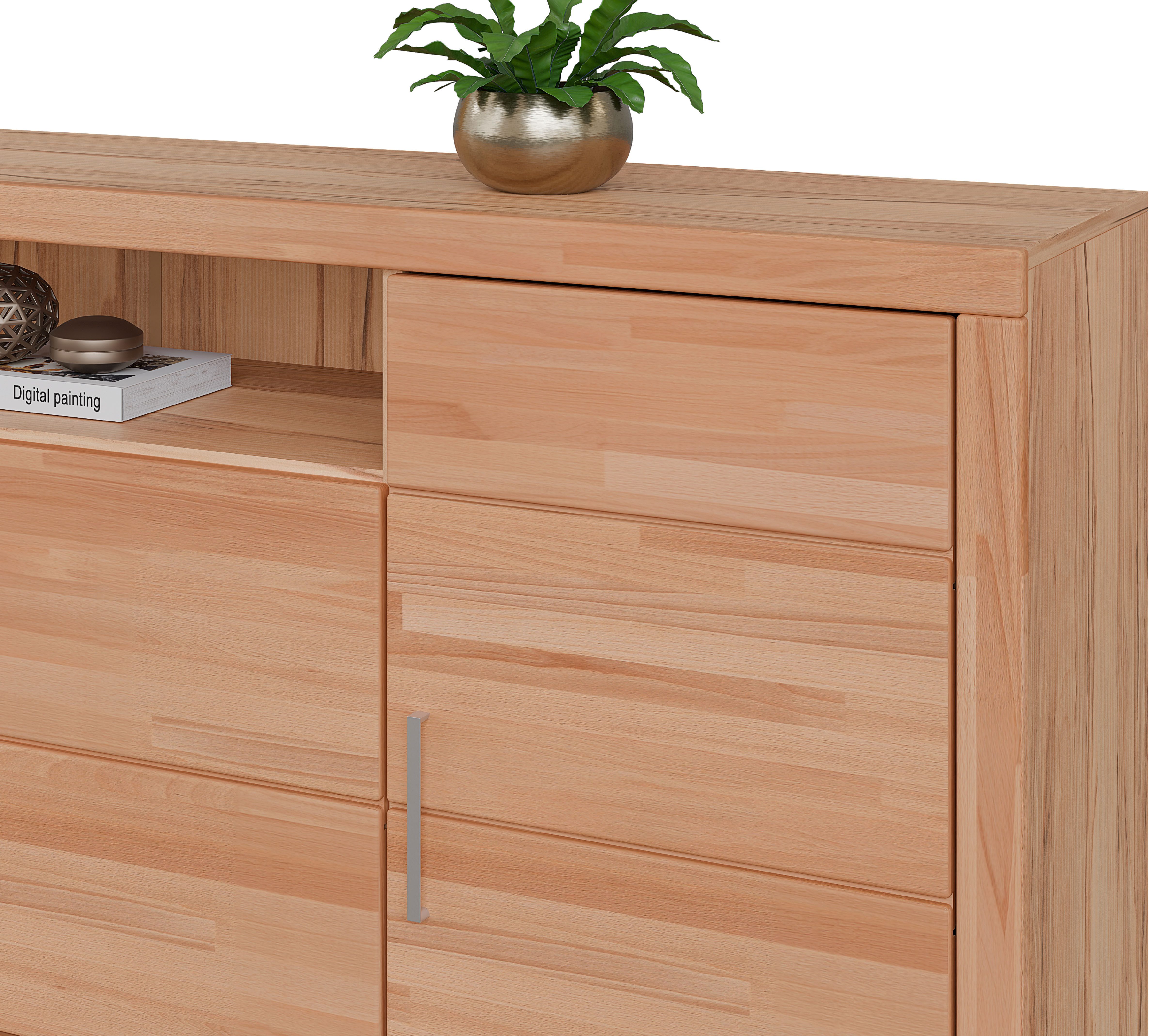 OTTO home Sideboard Logo,200cm breit,42 cm tief,Fronten Massivholz,11 Fäche günstig online kaufen