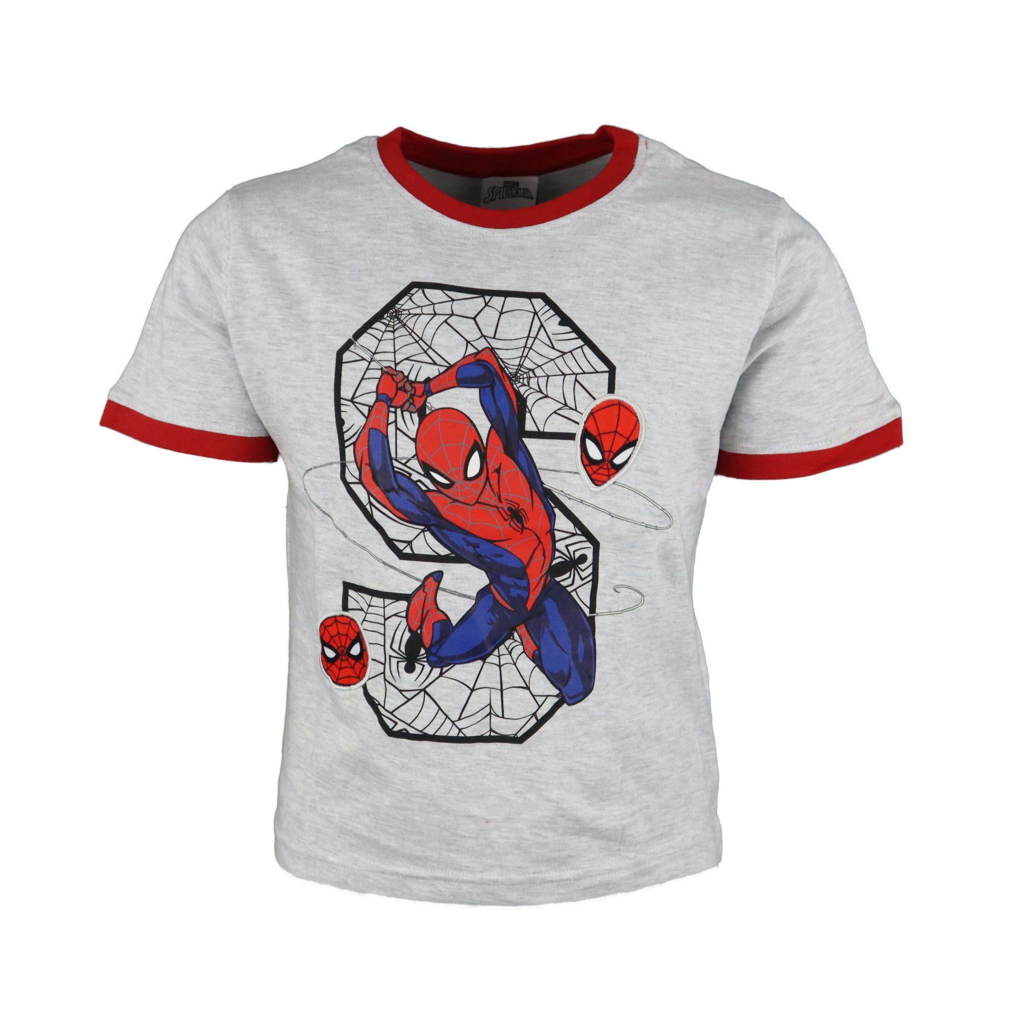 MARVEL Print-Shirt Spiderman Jungen Kinder Shirt Gr. 104 bis 134