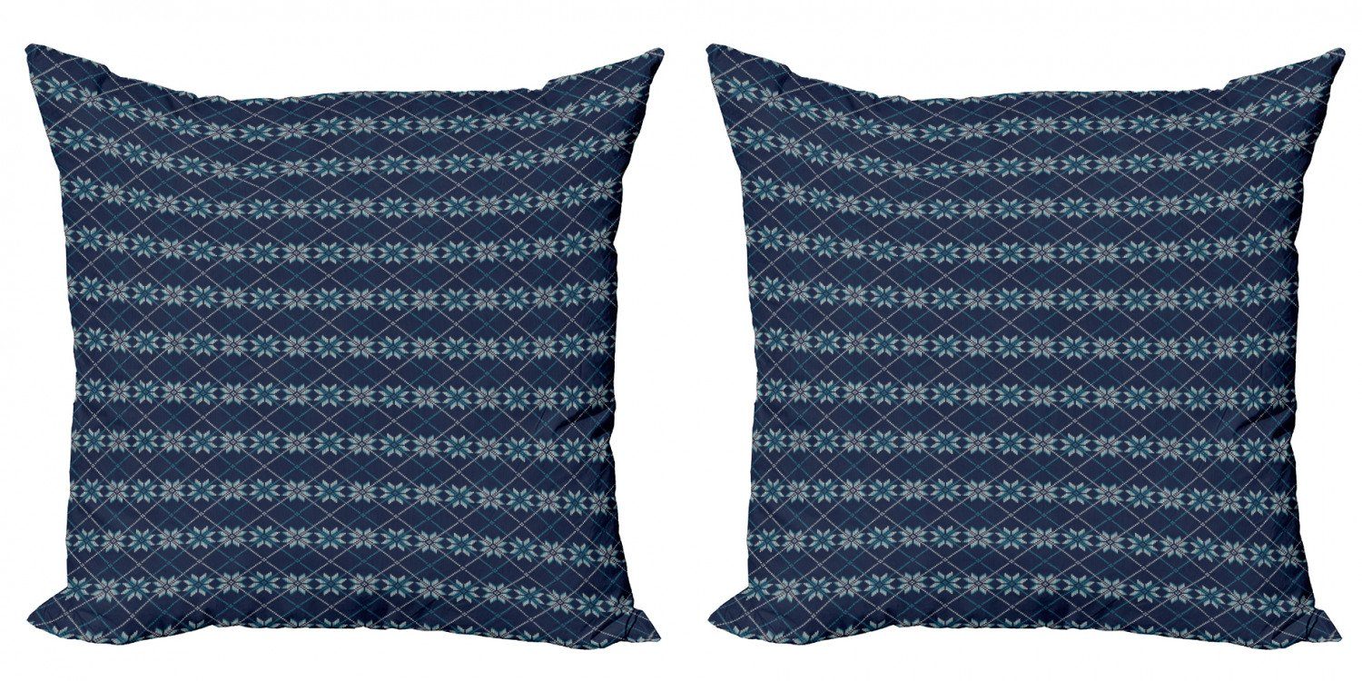 Kissenbezüge Modern Accent Doppelseitiger Digitaldruck, Abakuhaus (2 Stück), nordisch Winter Holiday Pattern