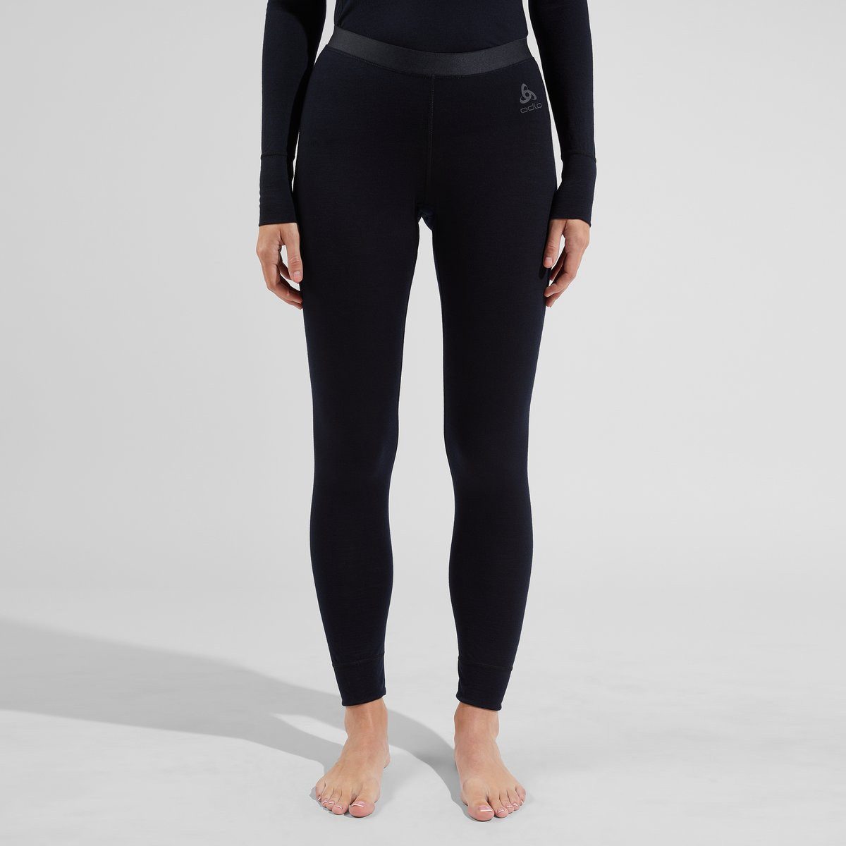 Odlo Funktionsunterhose BL BOTTOM long-MERINO 200 für Wandern und Bergsteigen, schnelltrocknend, atmungsaktiv, aus Wolle