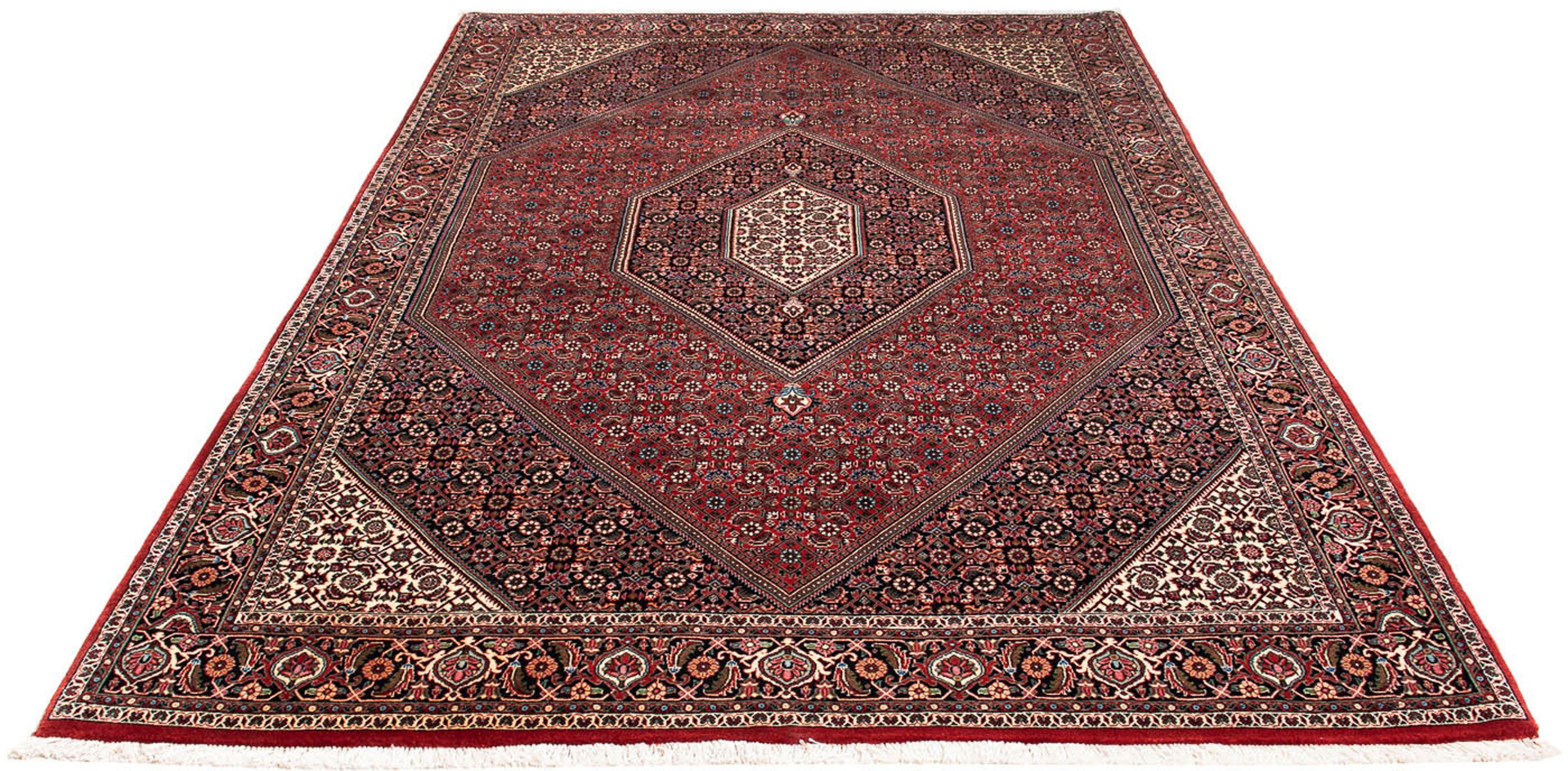 Orientteppich Perser - Bidjar - 258 x 169 cm - dunkelrot, morgenland, rechteckig, Höhe: 15 mm, Wohnzimmer, Handgeknüpft, Einzelstück mit Zertifikat