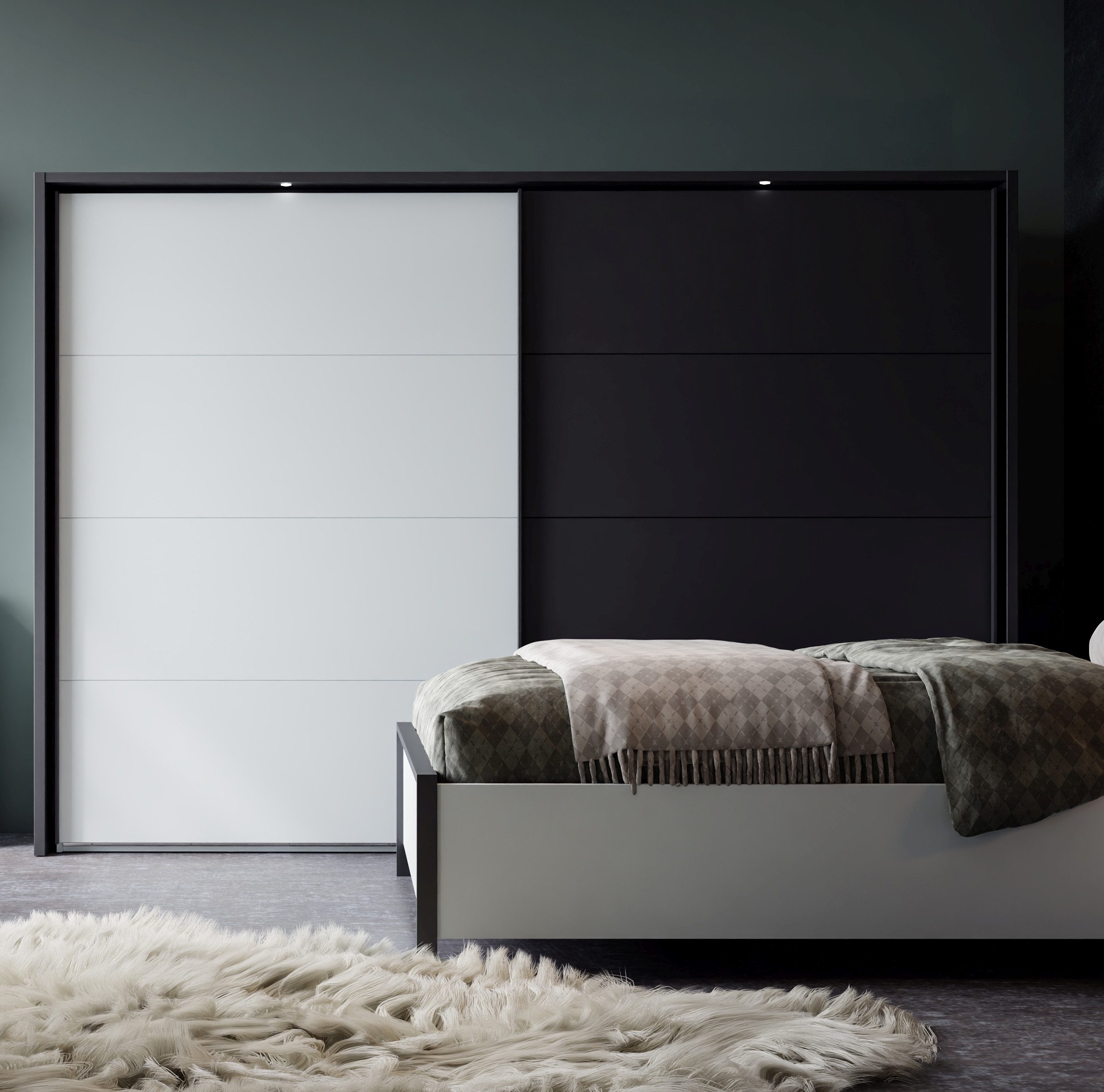 FORTE Schwebetürenschrank Schwebetürenschrank HIGH ROCK