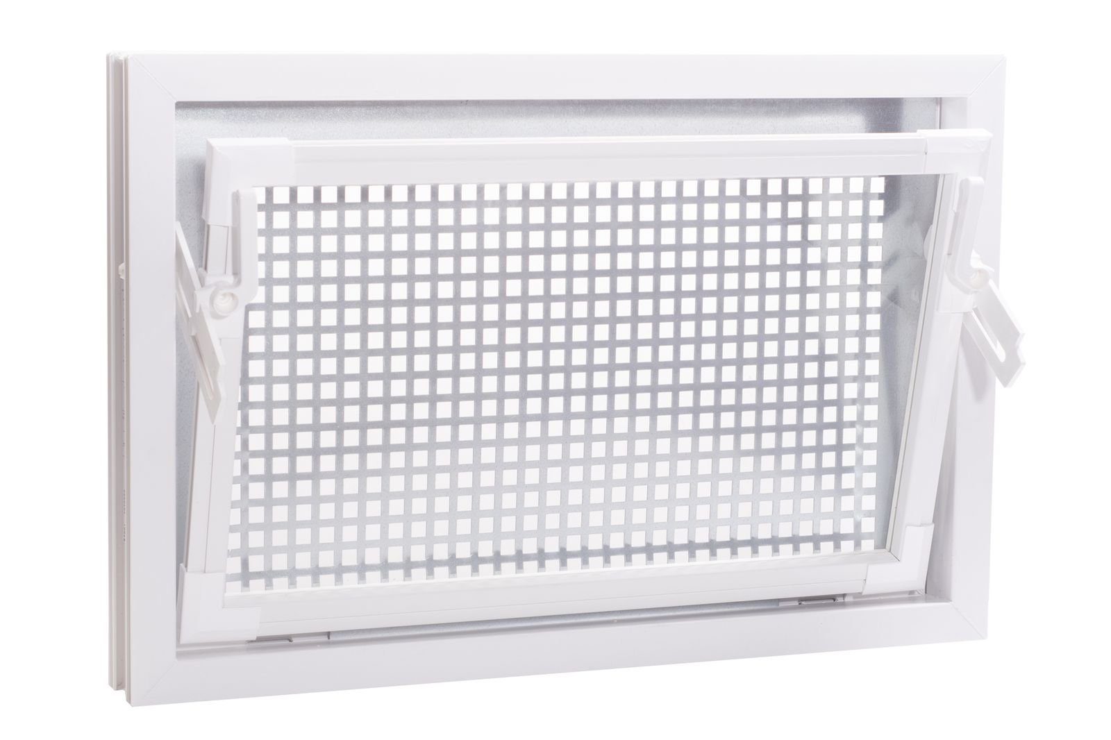 ACO Severin Ahlmann GmbH & Co. KG Kellerfenster Einfachglas ESG Kippfenster weiß 60x40cm + Schutzgitter, wärmeisolierend, inkl. Mäuseschutz, einfache Montage
