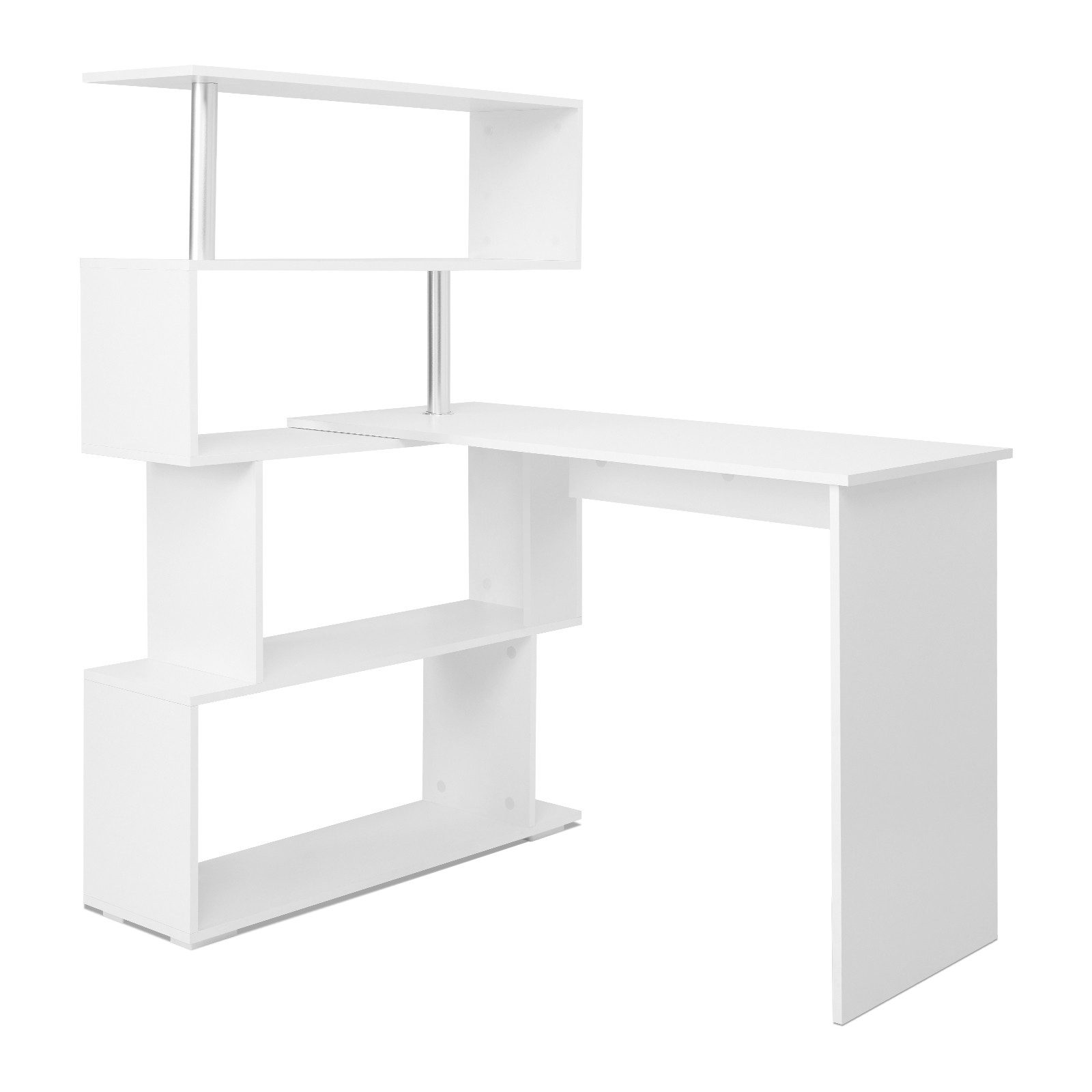 Mondeer Eckschreibtisch Schreibtisch, drehbarer Computertisch, mit Regal günstig online kaufen