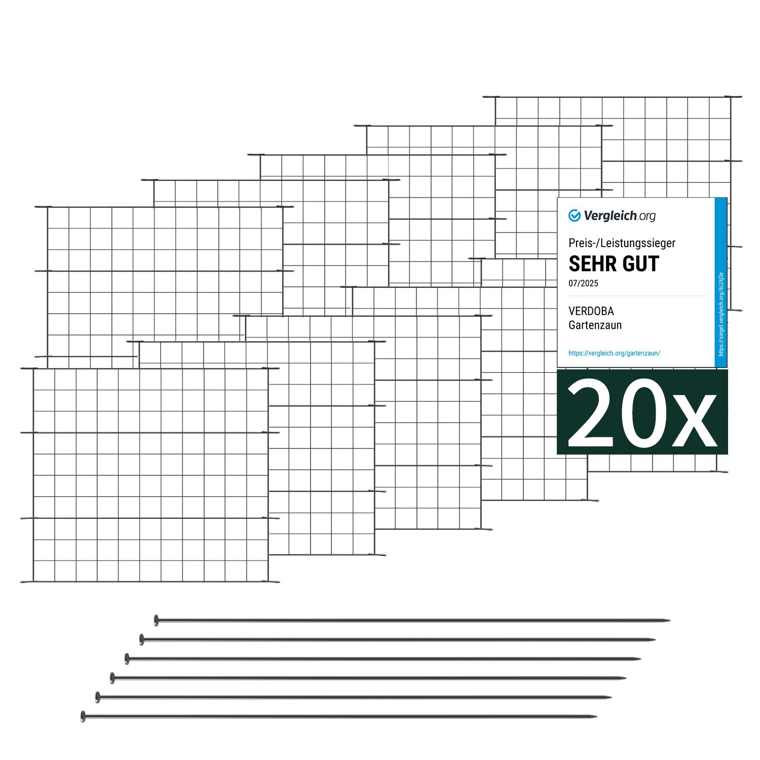 VERDOBA Zaun Teichzaun Gartenzaun Hundezaun - günstig online kaufen