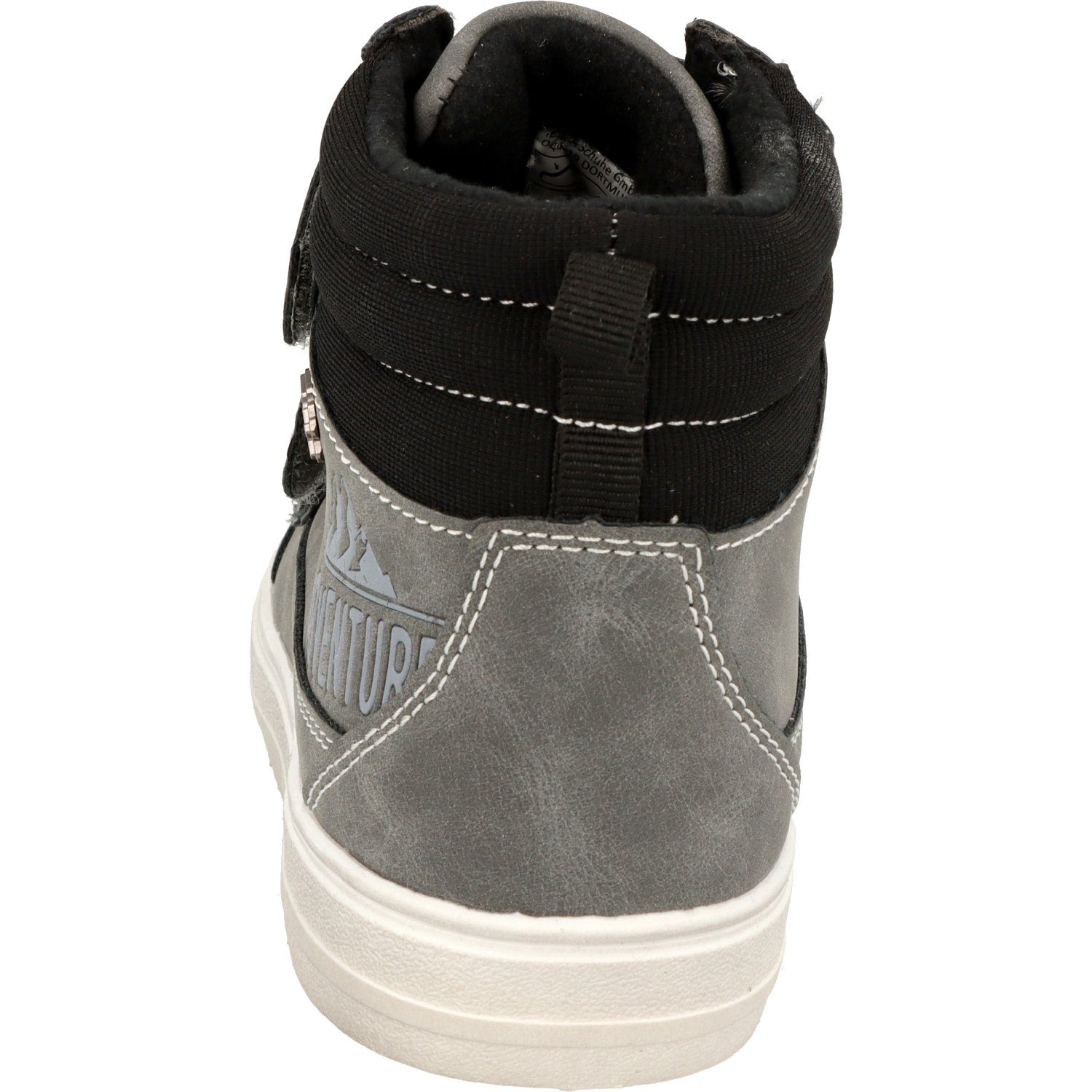 Indigo Jungen Hi-Top Schuhe 453-028 Schnürschuh Wasserabweisend Klettverschluss, Tex Dk.Grey