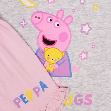 Sarcia.eu Schlafanzug Grau-pinkes Pyjama mit kurzer Hose Peppa Pig Peppa Wutz 6 Jahre
