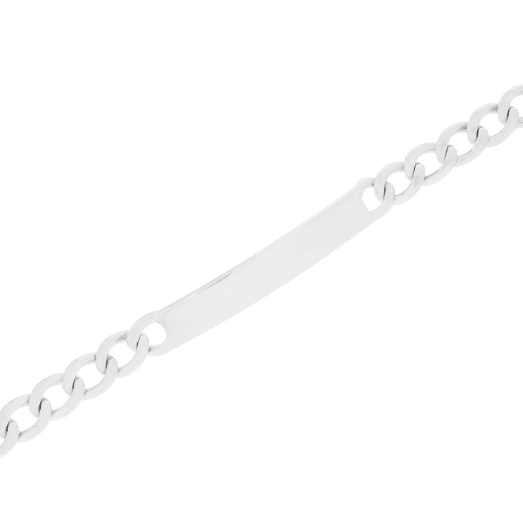 Stella-Jewellery ID Armband 925 Silber RHD ID Armband Panzerkette 7,60 mm (inkl. Etui), ID Armband für Herren