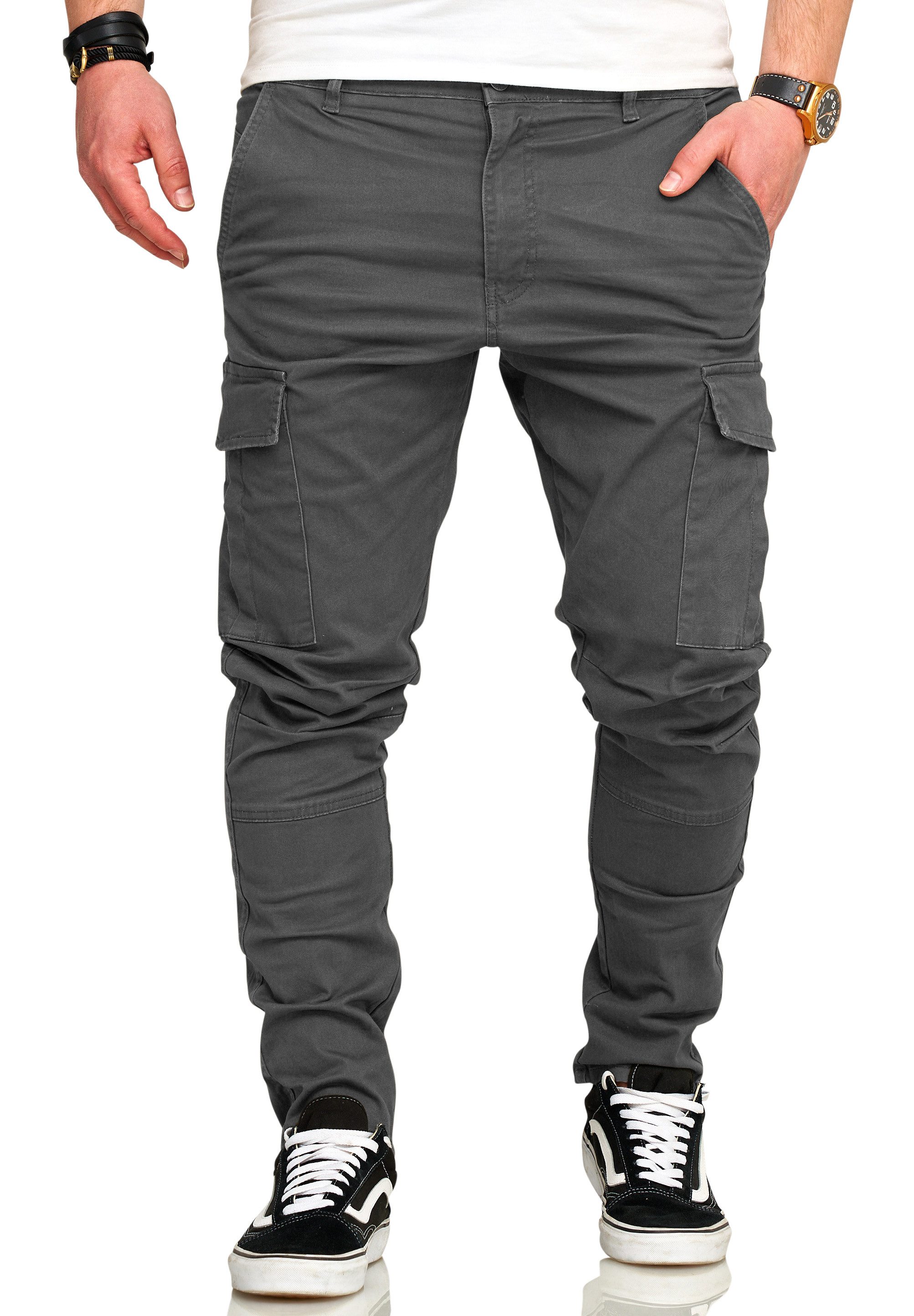 behype Cargohose BHTROJAN Herren Chino Jeans Hose Cargojeans Stoffhose Freizeithose