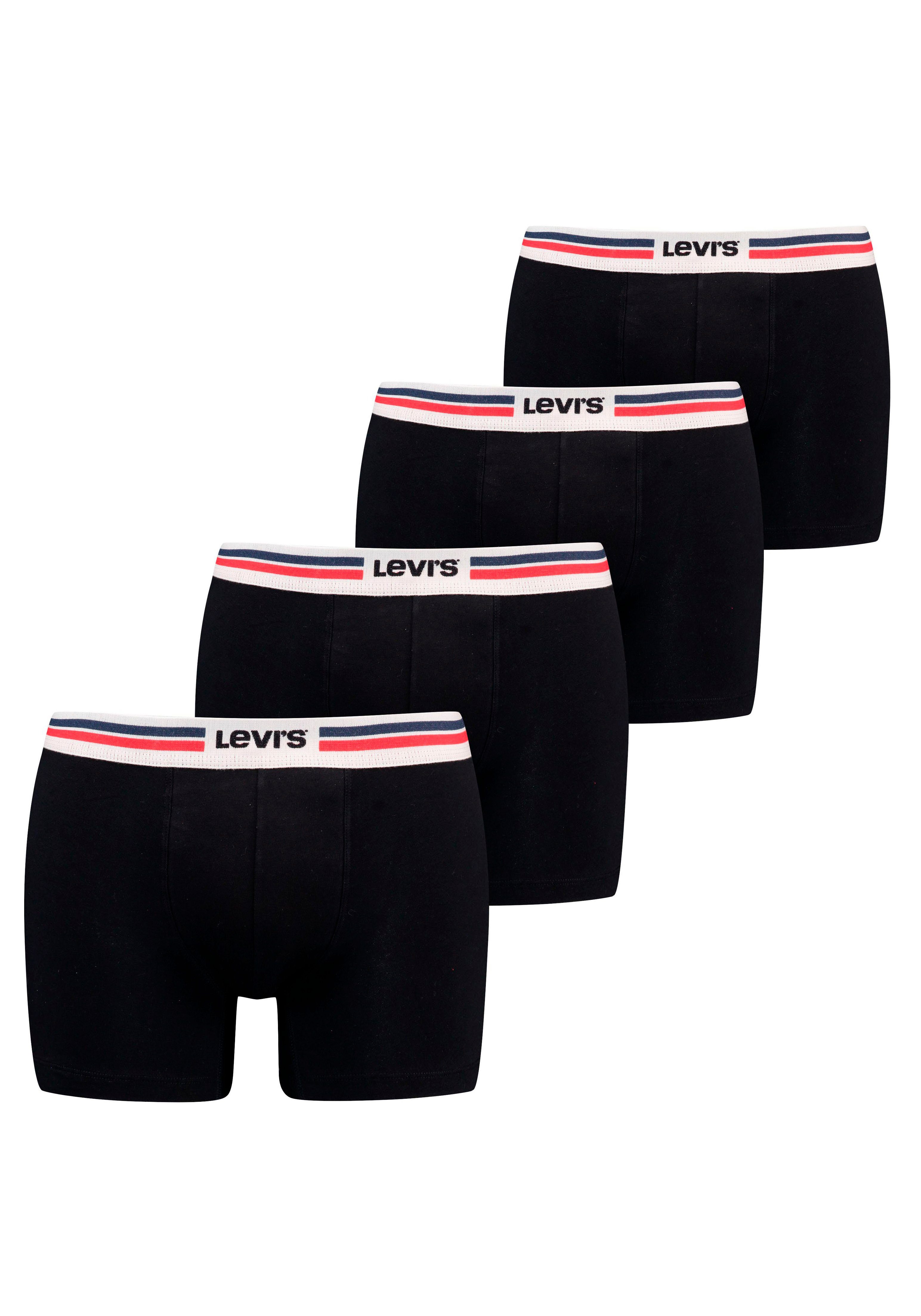 Levi's® Boxershorts (Packung, 4-St) LEVIS MEN PLACED SPRTSWR LOGO BOXER BRIEF ORG 4P E