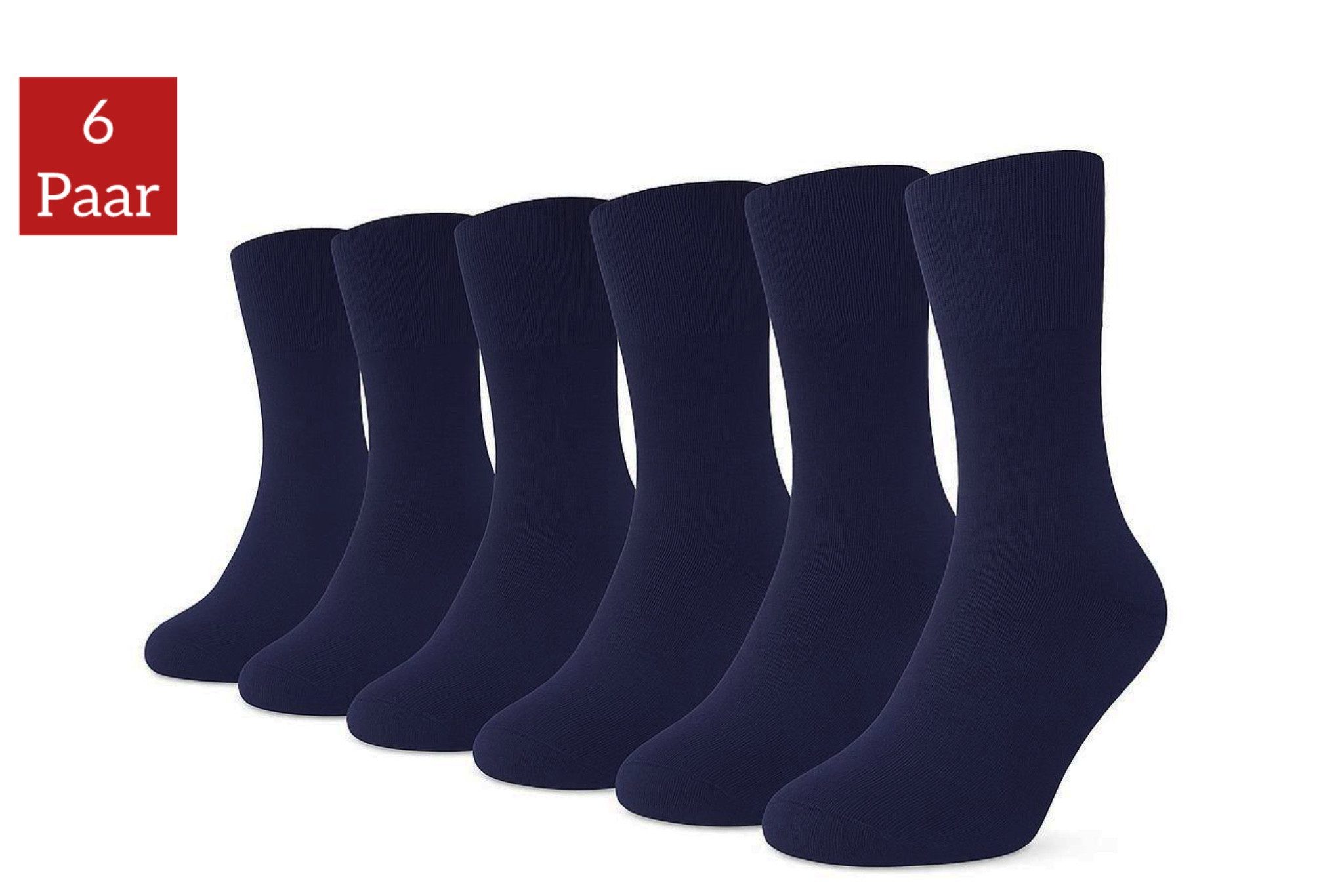 NERS Gesundheitssocken (6 Paar) aus Baumwolle für Damen & Herren Socken ohne Naht & Gummibund (6-Paar, 6 Paar) Ideal für Diabetikersocken, atmungsaktiv & druckfrei, Venefreundlich