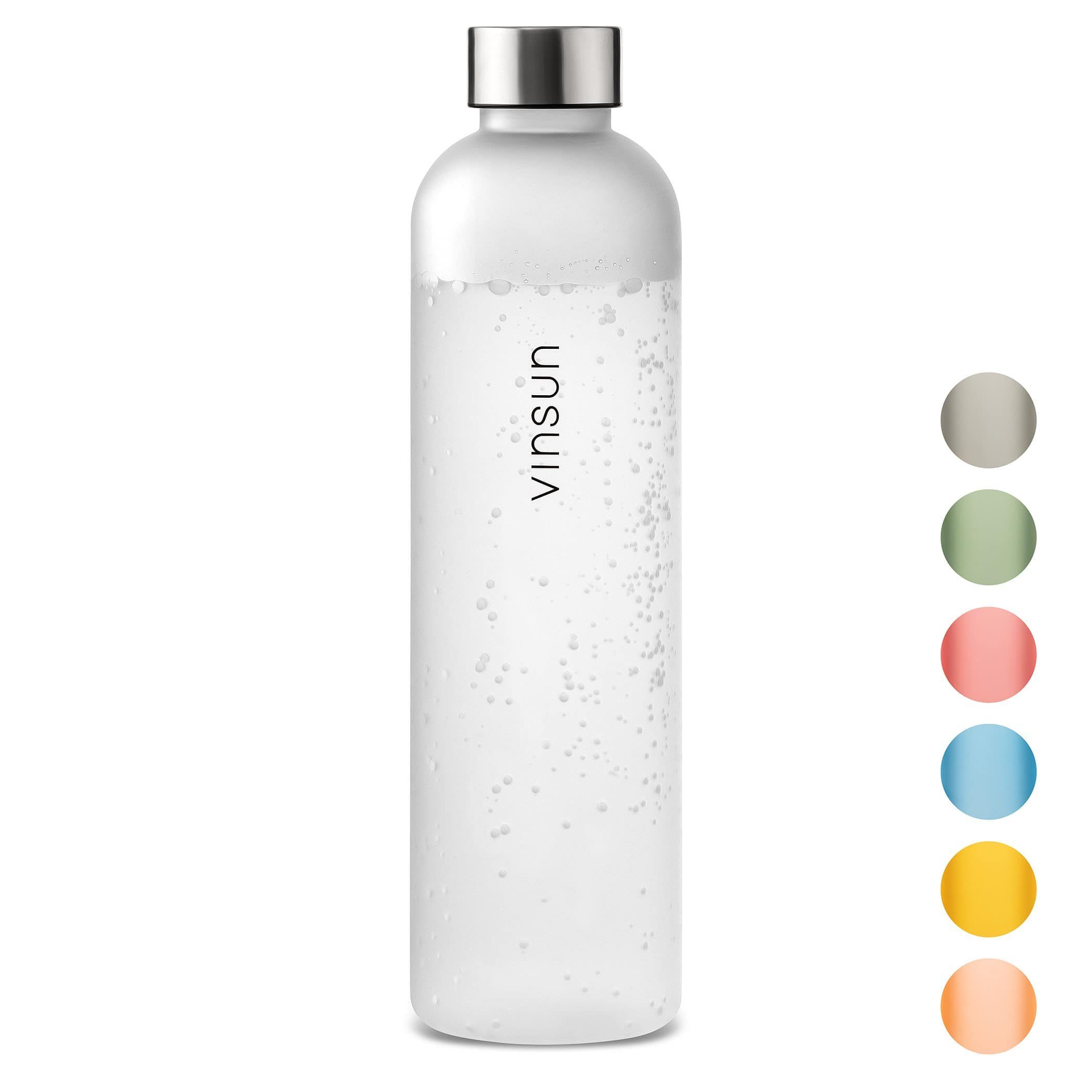 Vinsun Trinkflasche Tritan Wasserflasche 1L, Sportflasche Kohlensäure geeignet & BPA frei, Auslaufsicher, bruchsicher, geruchs- und geschmacksneutral