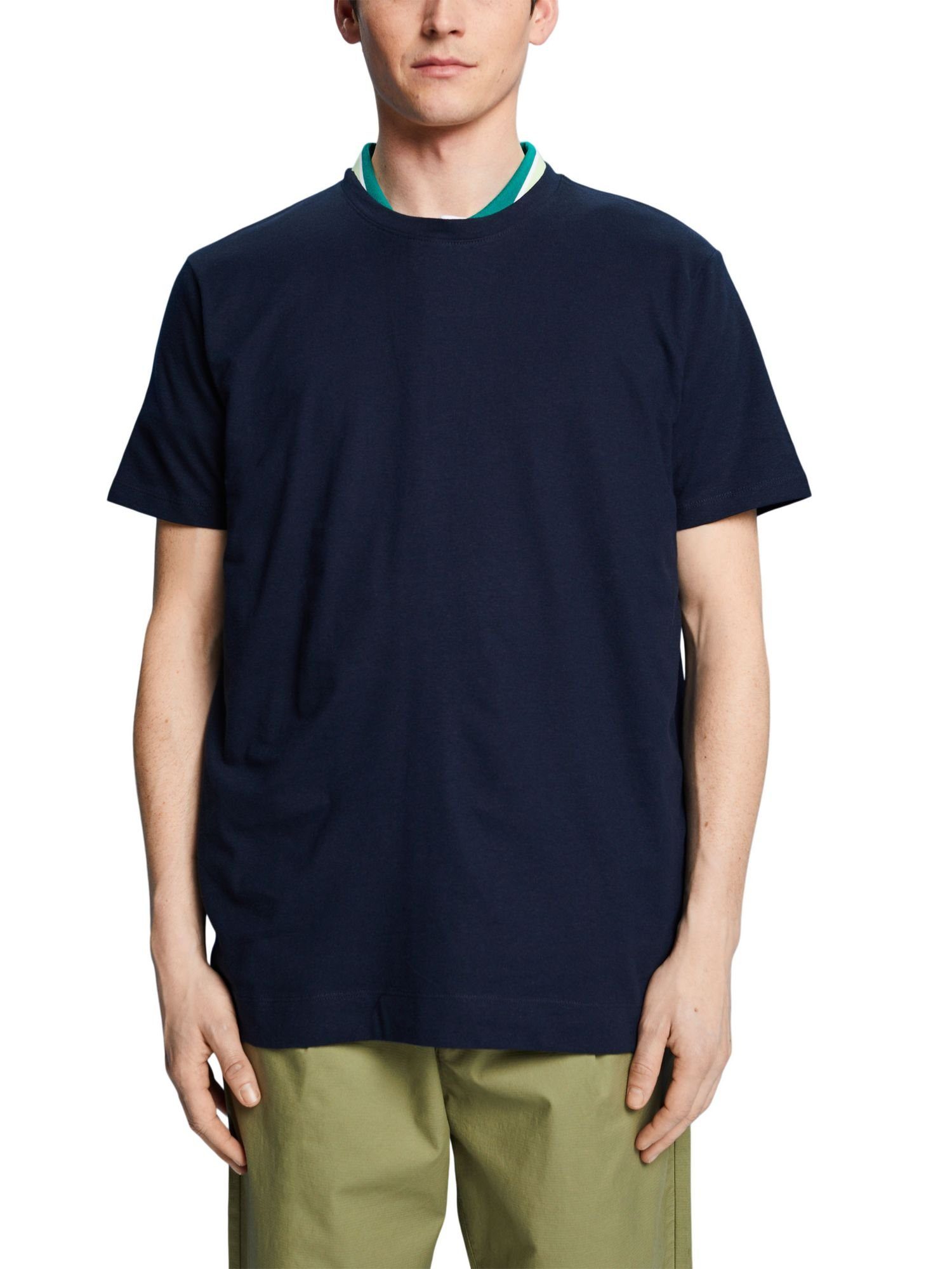 NAVY aus Collection T-Shirt Baumwolle-Leinen-Mix (1-tlg) Esprit T-Shirt
