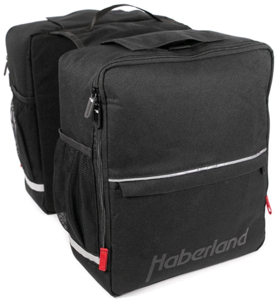 Haberland Fahrradtasche Haberland Doppeltasche Transporter schwarz - geräumige Gepäckträgertas