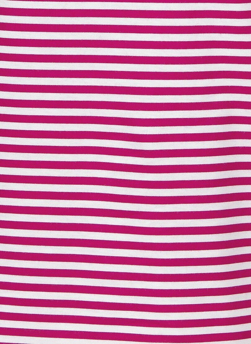 Trigema T-Shirt TRIGEMA verschiedenen in Farben T-Shirt magenta Geringeltes