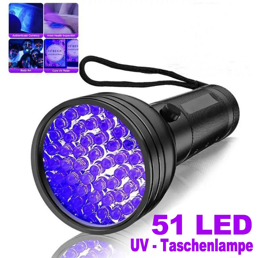 Taschenlampe UV Taschenlampe mit 51 LEDs Haustiere Urin-Detektor für Hunde Katzen