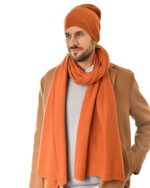 MayTree Kaschmirschal Warmer breiter Kaschmirschal Unisex, verschiedene Farben, Orange, (Stück, 1-St), 100% Kaschmir
