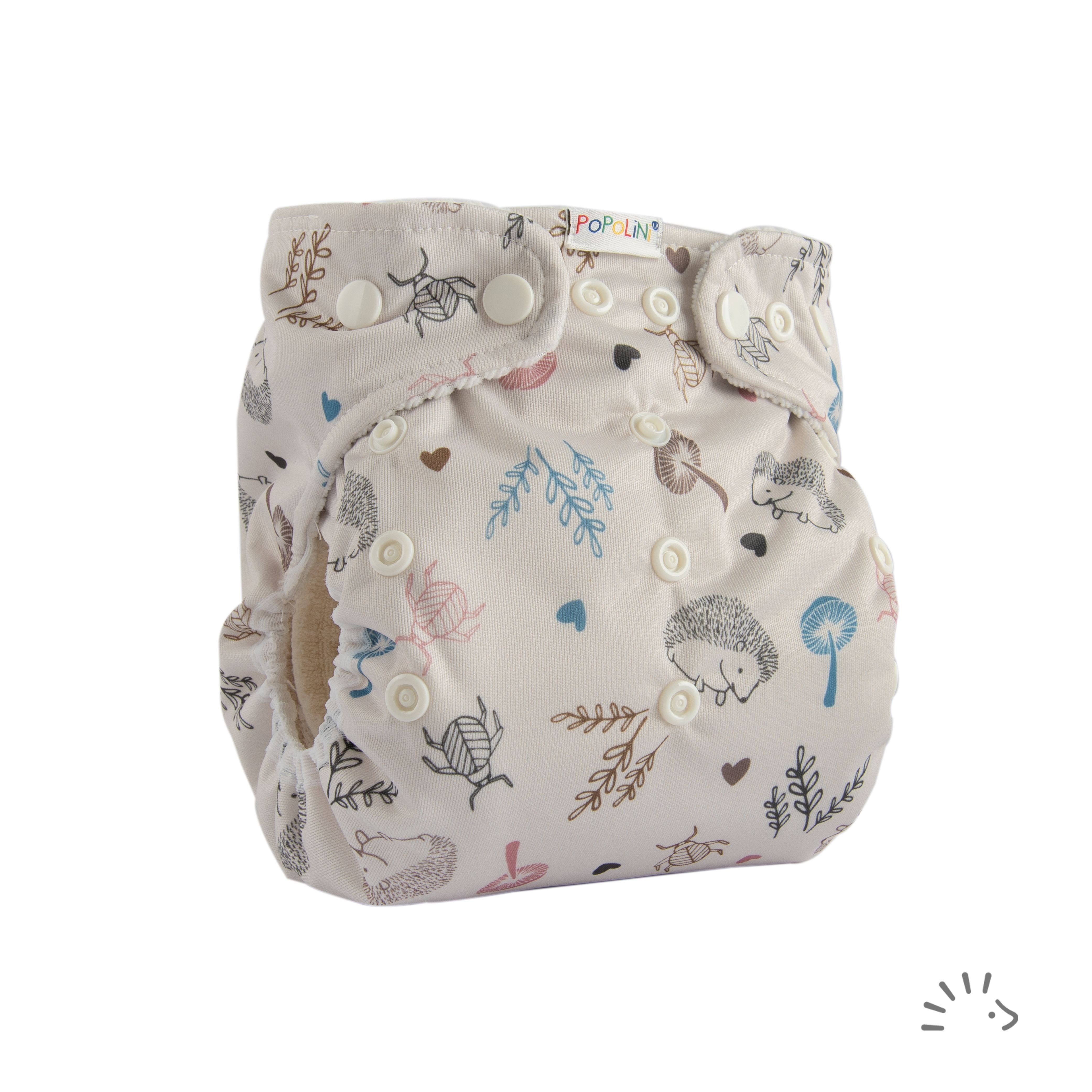 Popolini Stoffwindeln mitwachsende Überhose Snap2fit 3-15 kg
