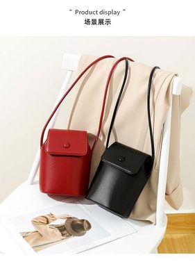 FIDDY Handytasche Vintage Damen Eimer Tasche, lässige Umhängetasche (1-tlg), Mini, einfarbig, leicht und großes Fassungsvermögen, Damen