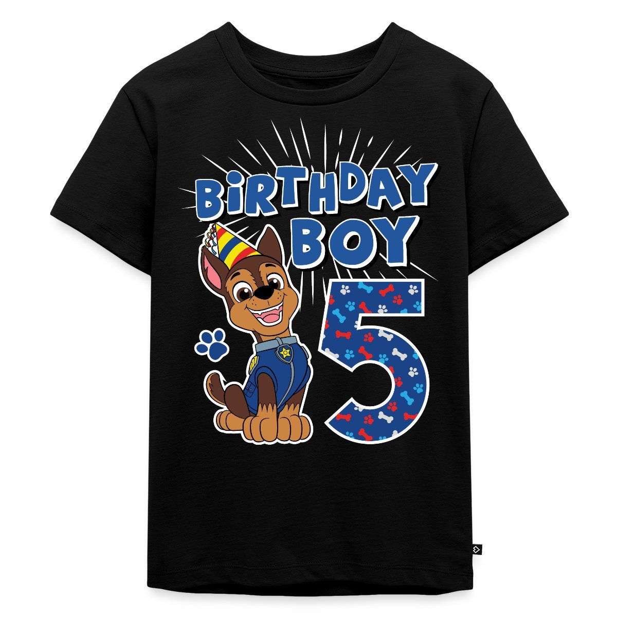 Spreadshirt T-Shirt Paw Patrol Geschenk 5 Jahre 5. Geburtstag Chase Kinder Premium T-Shirt (1-tlg)