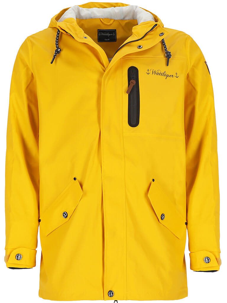 Wattlöper Regenmantel 62213 Herren Regenmantel Regenjacke mit Kapuze & abgedecktem Reißverschluss