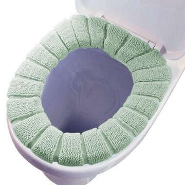 WC-Deckelbezug 4 Stück WC-Sitzwärmer,weich,dicker,dehnbar,waschbar,Kürbis-Streifen Juoungle