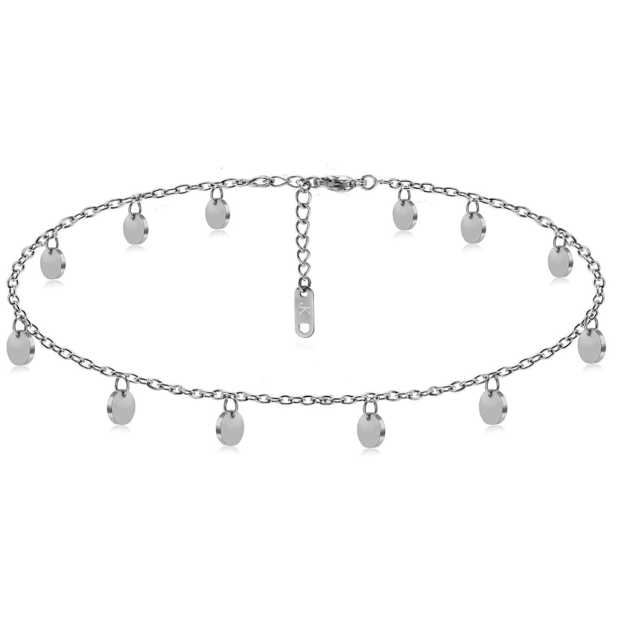 Kim Johanson Fußkette Kreise Coin (1-tlg), Edelstahl, mit 12 runden Plättch günstig online kaufen