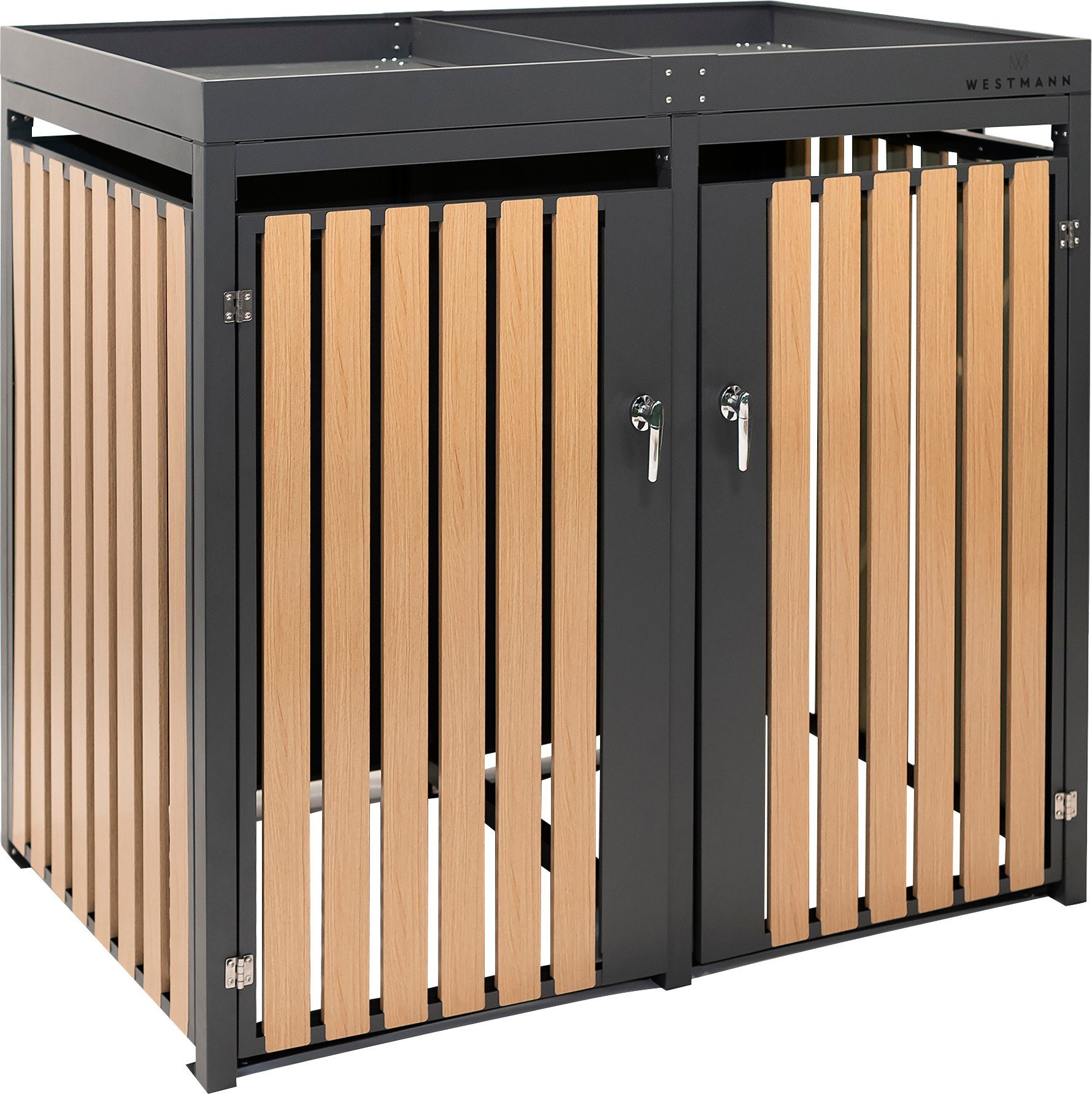 WESTMANN Mülltonnenbox WMHHWTC-62, für 2x240 l, BxTxH: 134x84x125 cm