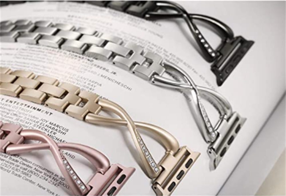 Diida Smartwatch-Armband Watch Band,Uhrenarmbänder,für watch 1-7,Silber,38/40mm apple