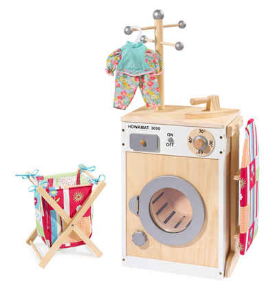 Casdon Little Helper elektrische Waschmaschine Inklusive Wäschekorb & Pulver 
