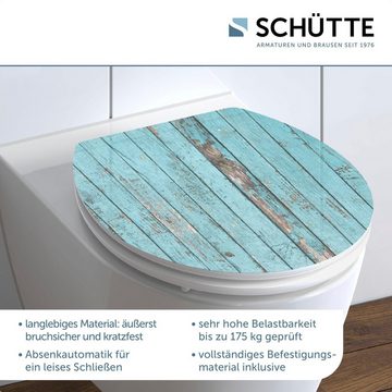 Schütte WC-Sitz Blue Wood, High Gloss mit MDF Holzkern, mit Absenkautomatik