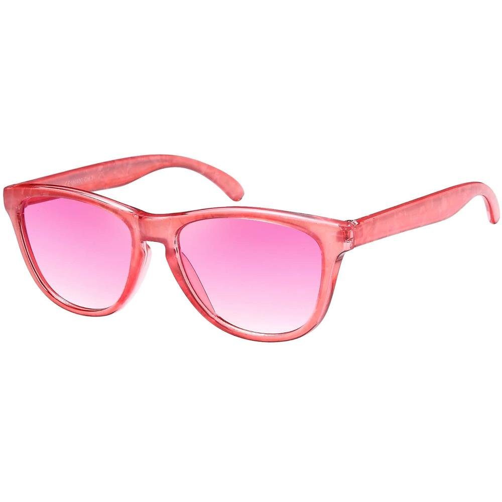 (1-St) durchsichtigen BEZLIT Sonnenbrille Mädchen Kinder Pink Rosa Retrosonnenbrille Eyewear mit Bügel