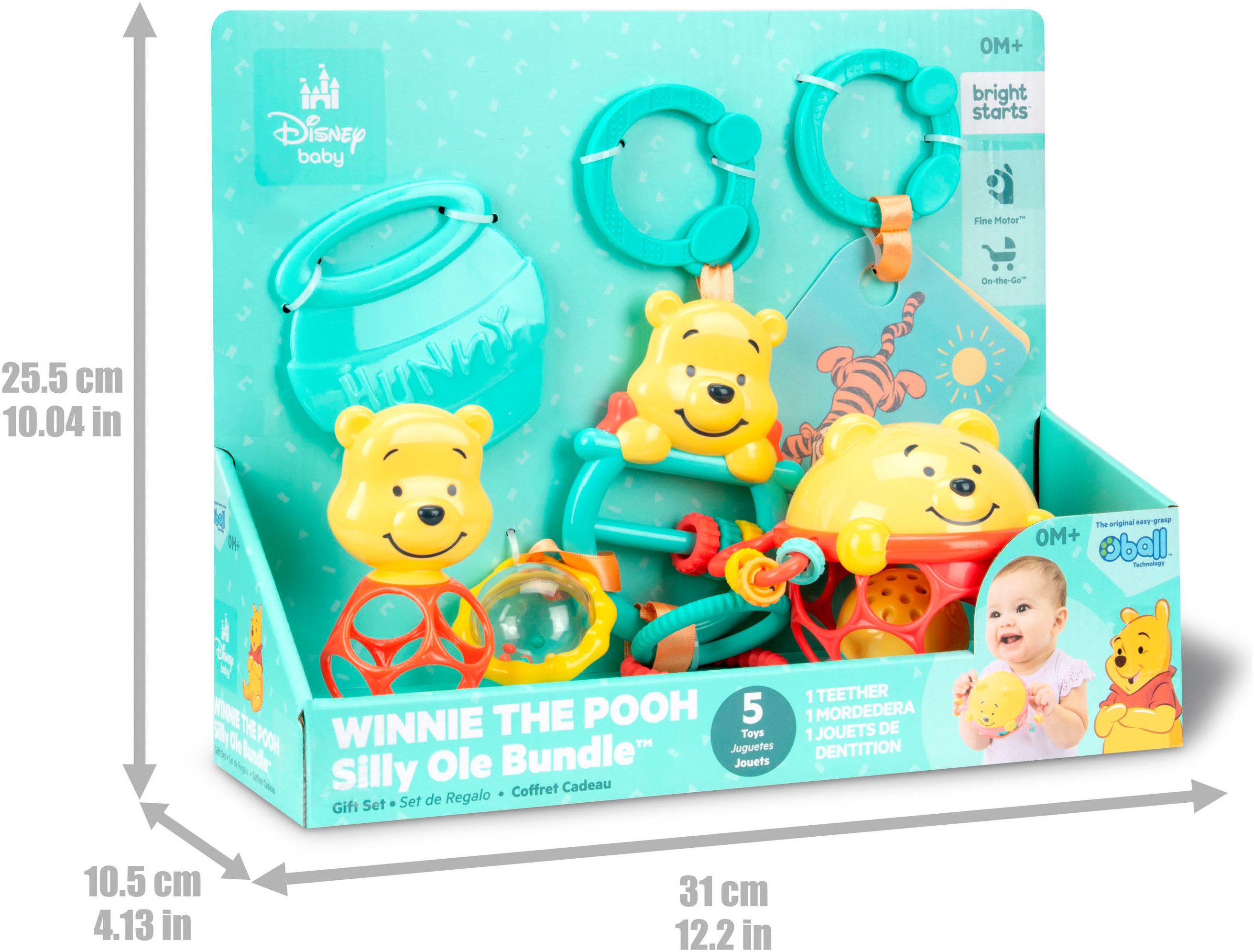 Bright Starts Greifspielzeug Winnie the Pooh Silly Ole Bundle Gift Set