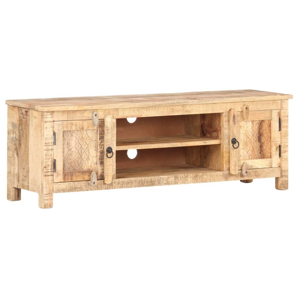 furnicato TV-Schrank 120x30x40 cm Raues Mangoholz