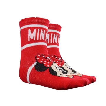 Disney Minnie Mouse Freizeitsocken Minnie Maus Mädchen Kinder Socken 3er Pack Gr. 23 bis 38