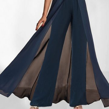 ZWY Culotte-Overall kurzärmliger Jumpsuit mit hoher Taille,rockabilly kleider damen blau (Größe: M-XL) (Kleid Damen A-Linie V-Ausschnitt Cocktailkleid Slim Kleid)