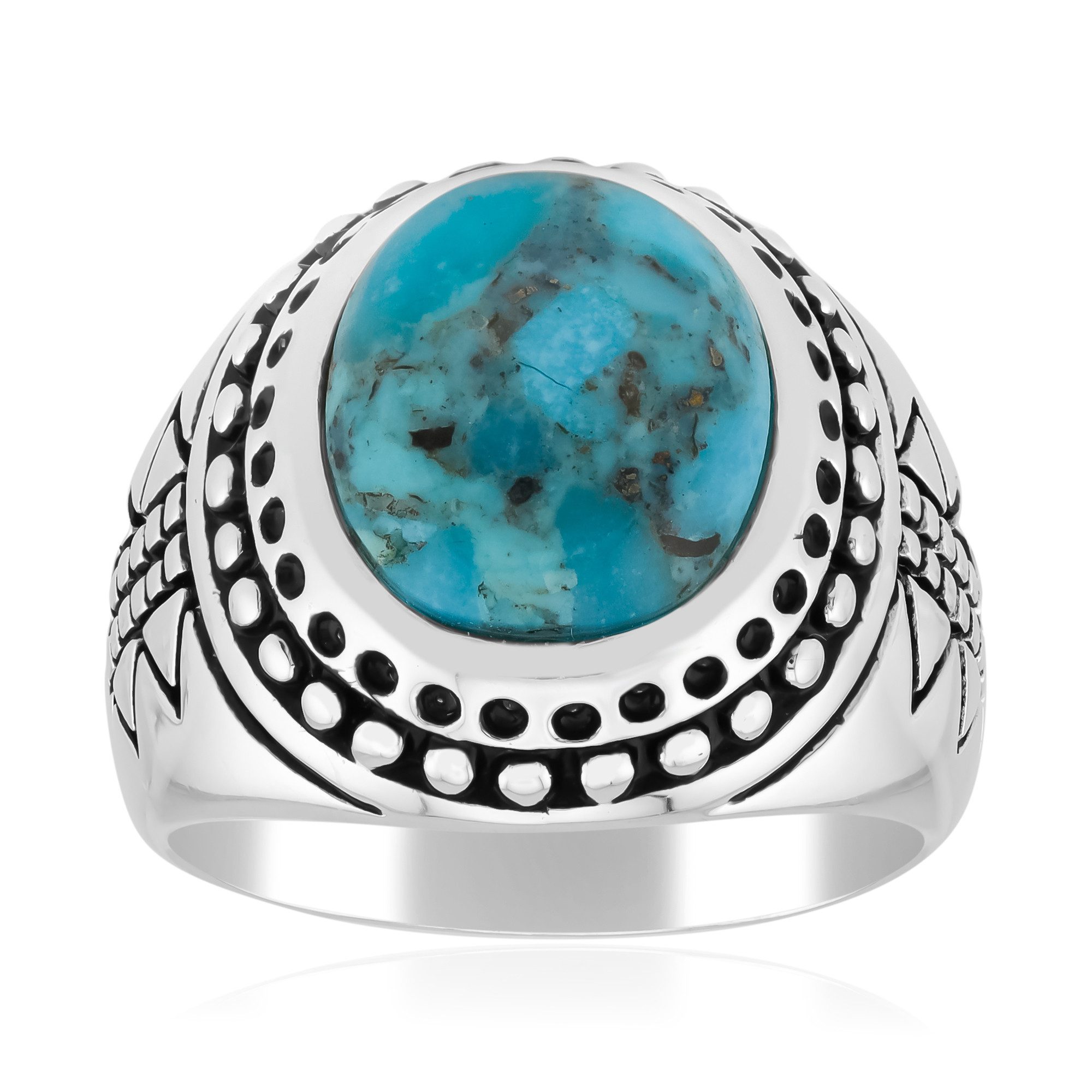Cavill Solitärring Kingman Mohave Türkis Silber Ring (1-tlg)