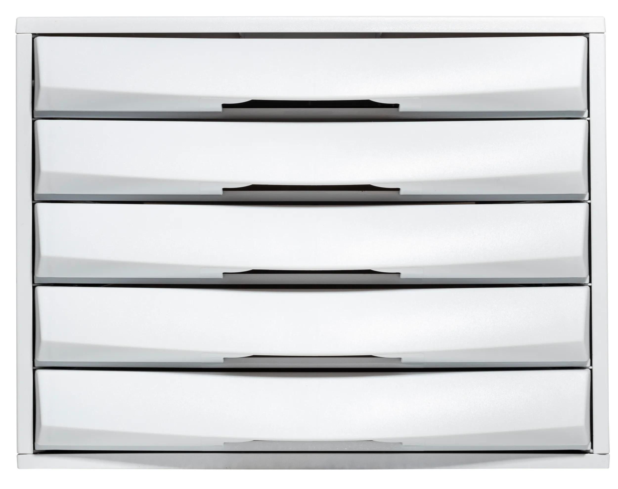 EXACOMPTA Schubladenbox Schubladenbox THE BOX 5 geschlossene Schubladen Lichtgrau 222040D, Boxen einzen