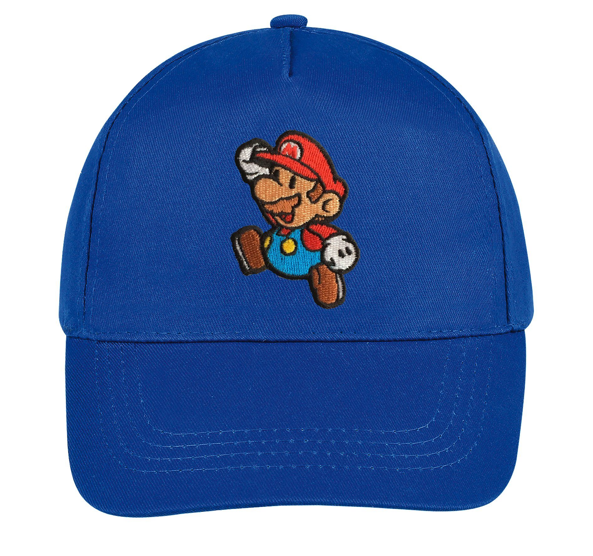 Youth Designz Baseball Cap Mario Kinder Cap mit modischer Logo Stickerei Royalblau